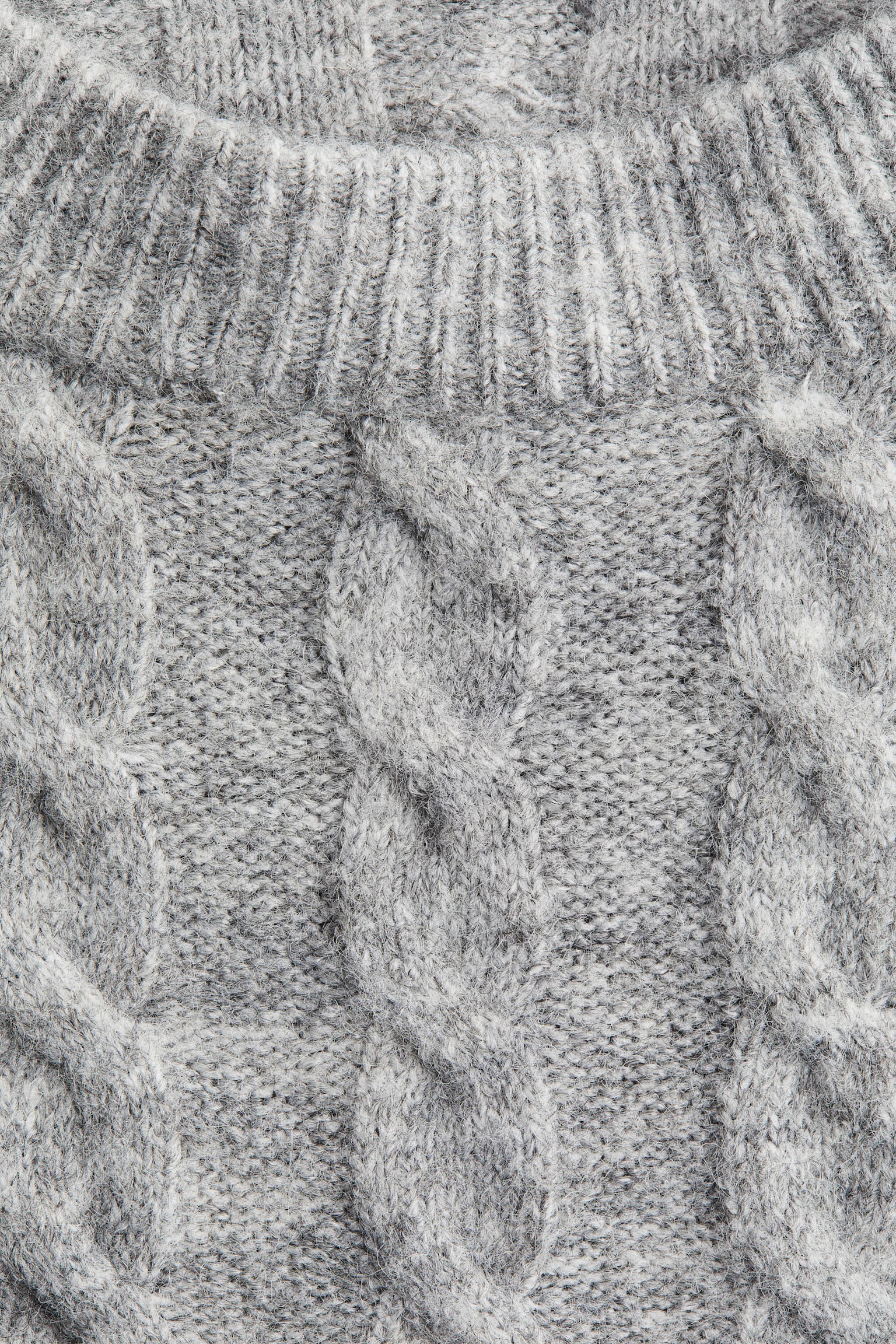 Женский свитер H&M Mama Cable-Knit, цвет: Серый меланжевый — фото 6