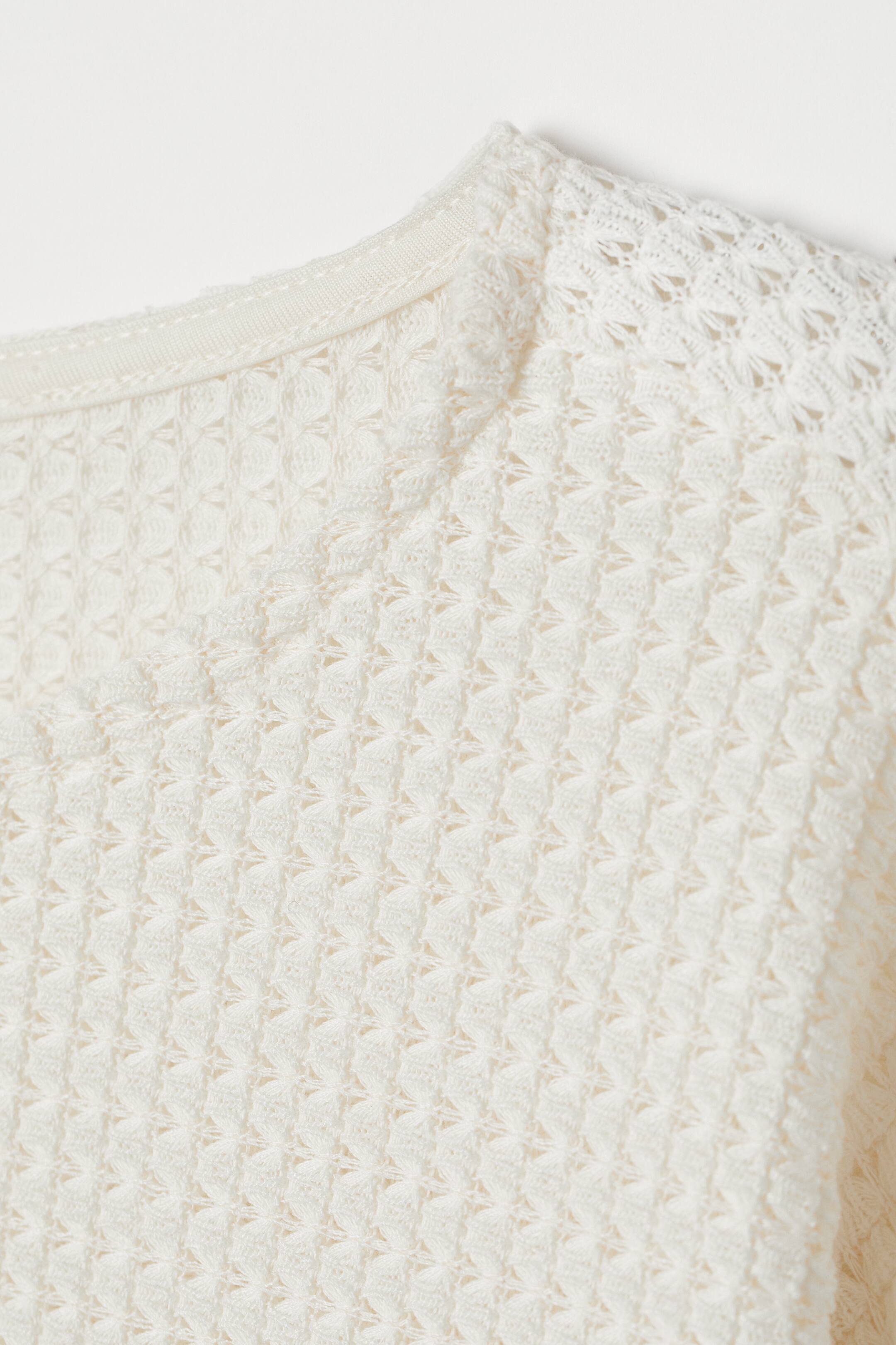 Größeres Bild ansehen: Pullover mit Dolmanärmeln - Naturweiß/Spitze - Ladies | H&M DE 2