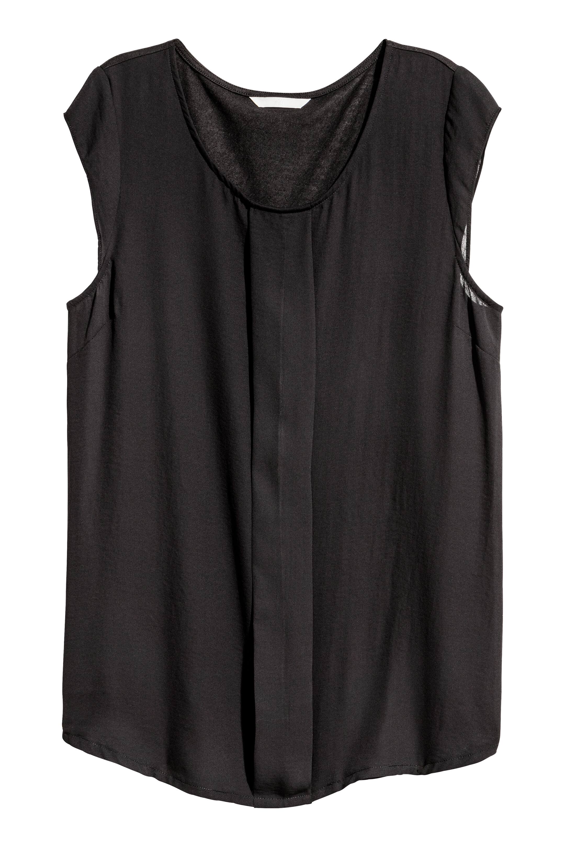 View larger image: Pleated top - Black - Ladies | H&M GB 1