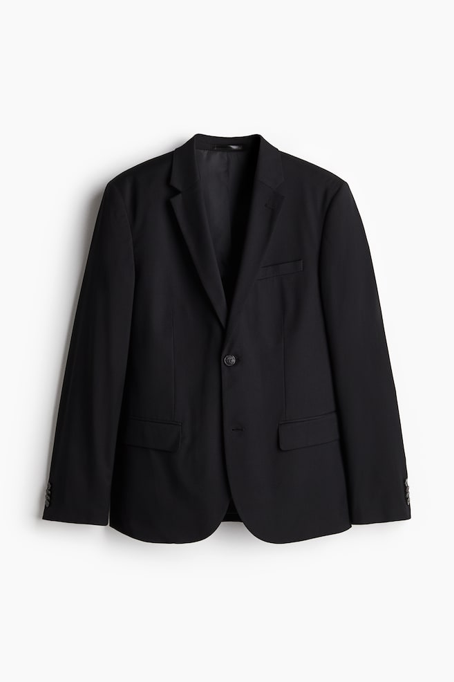Skinny-Fit Single-Breasted Jacket - Black/Dark blue/Dark gray - 1