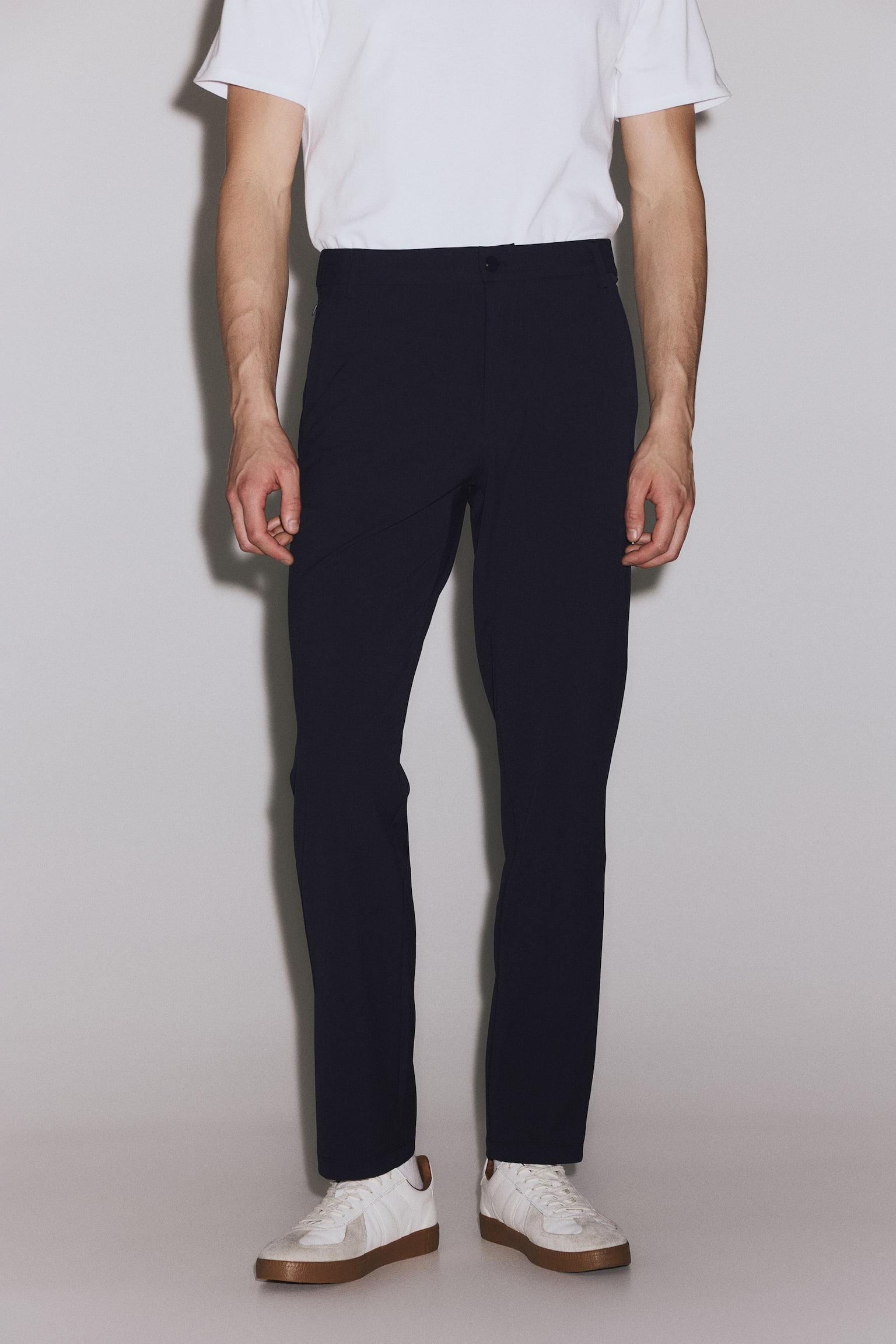 Spodnie chinos Four-way Stretch - Granatowy/Czarny/Ciemnoszary - 8