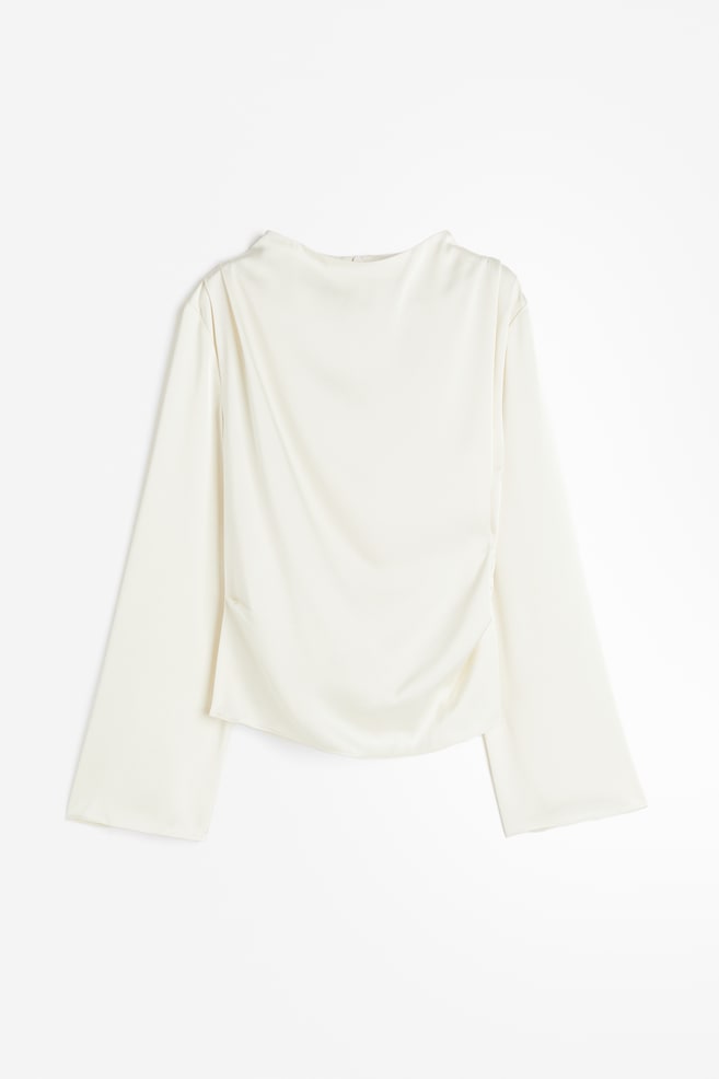 Satin blouse - White - 2