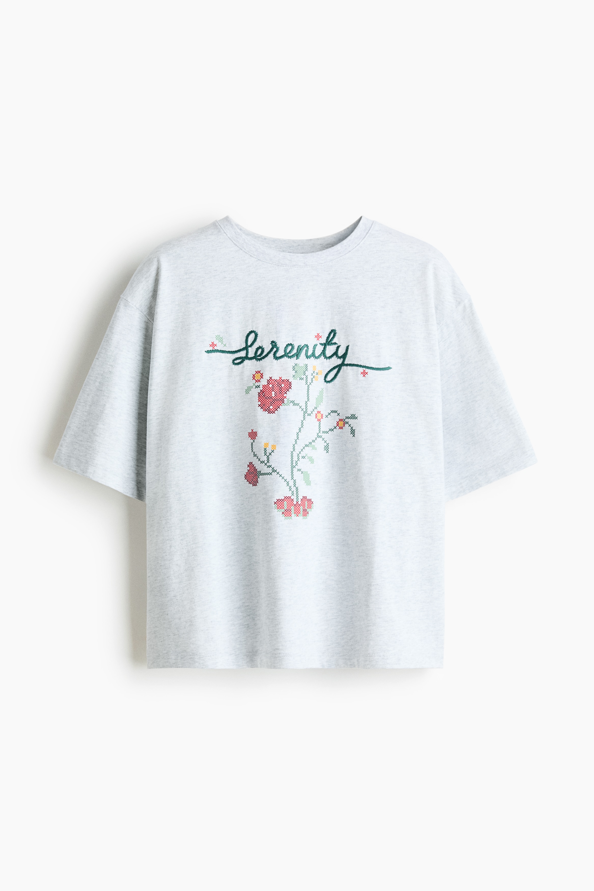 Áo thun đính trang trí - Màu xám nhạt đốm/Serenity/Màu trắng/Little Joys/Màu đen