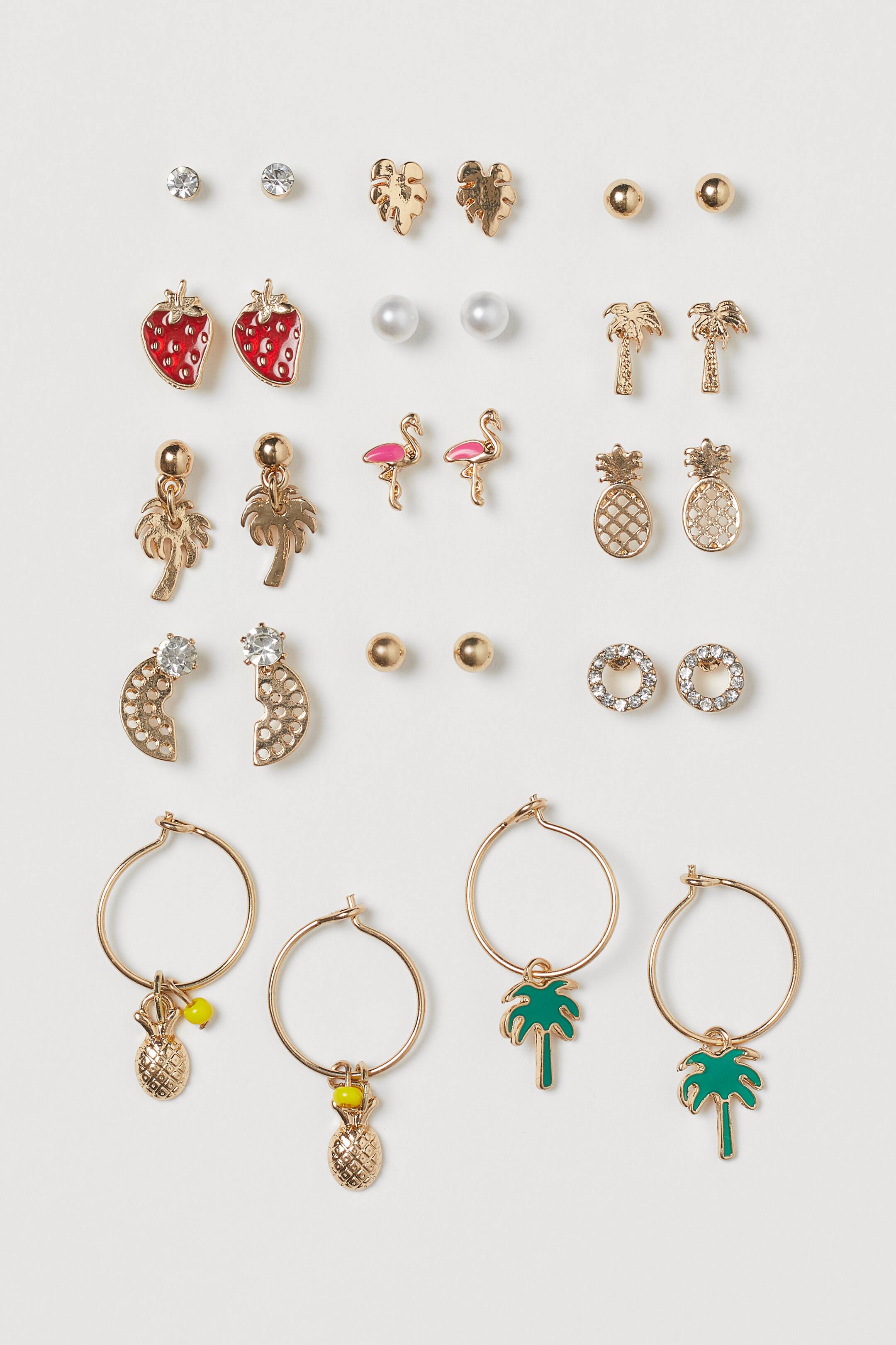 查看大圖: 14對入耳環 - 金色 - Ladies | H&M HK 1