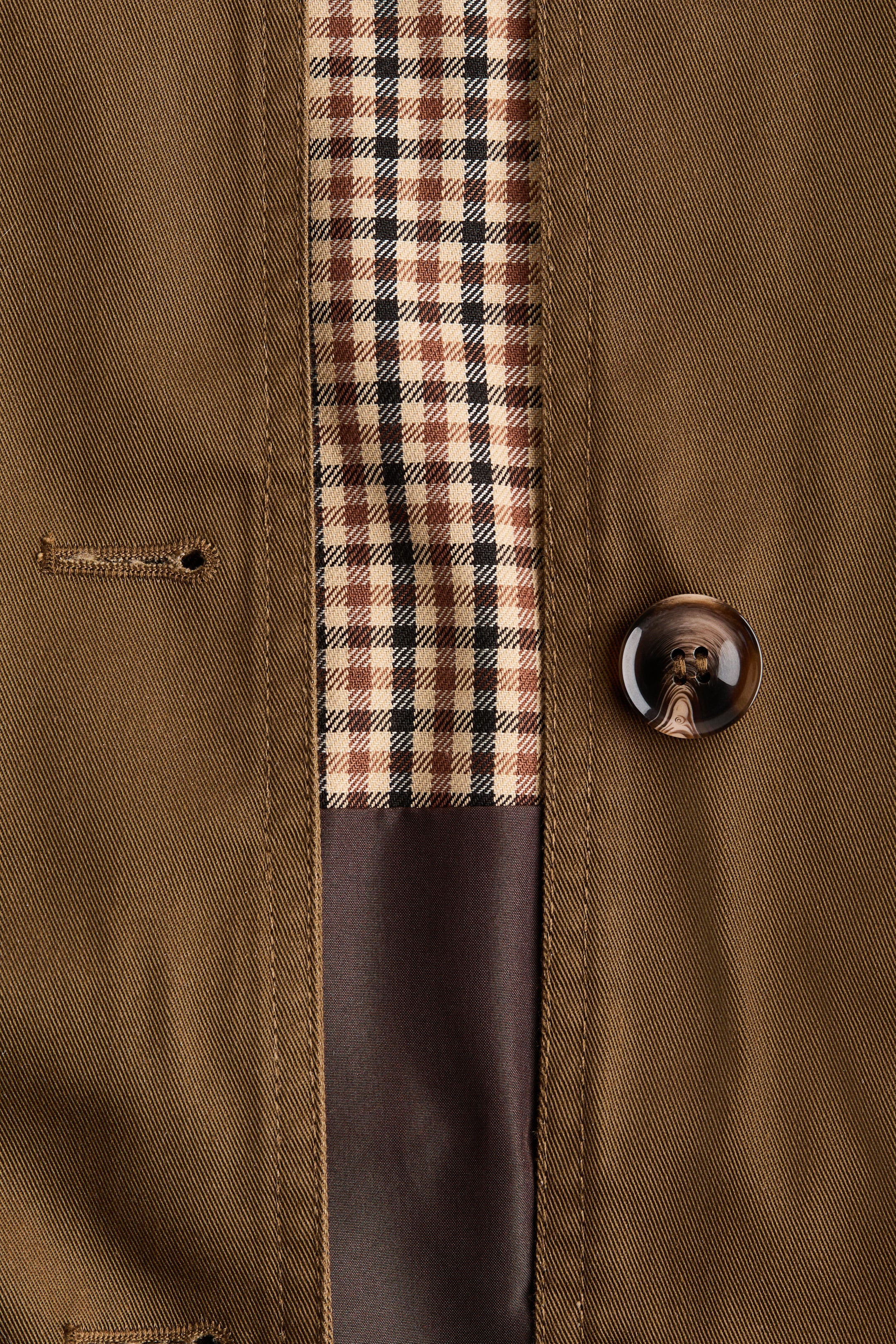 Cape-detail twill jacket