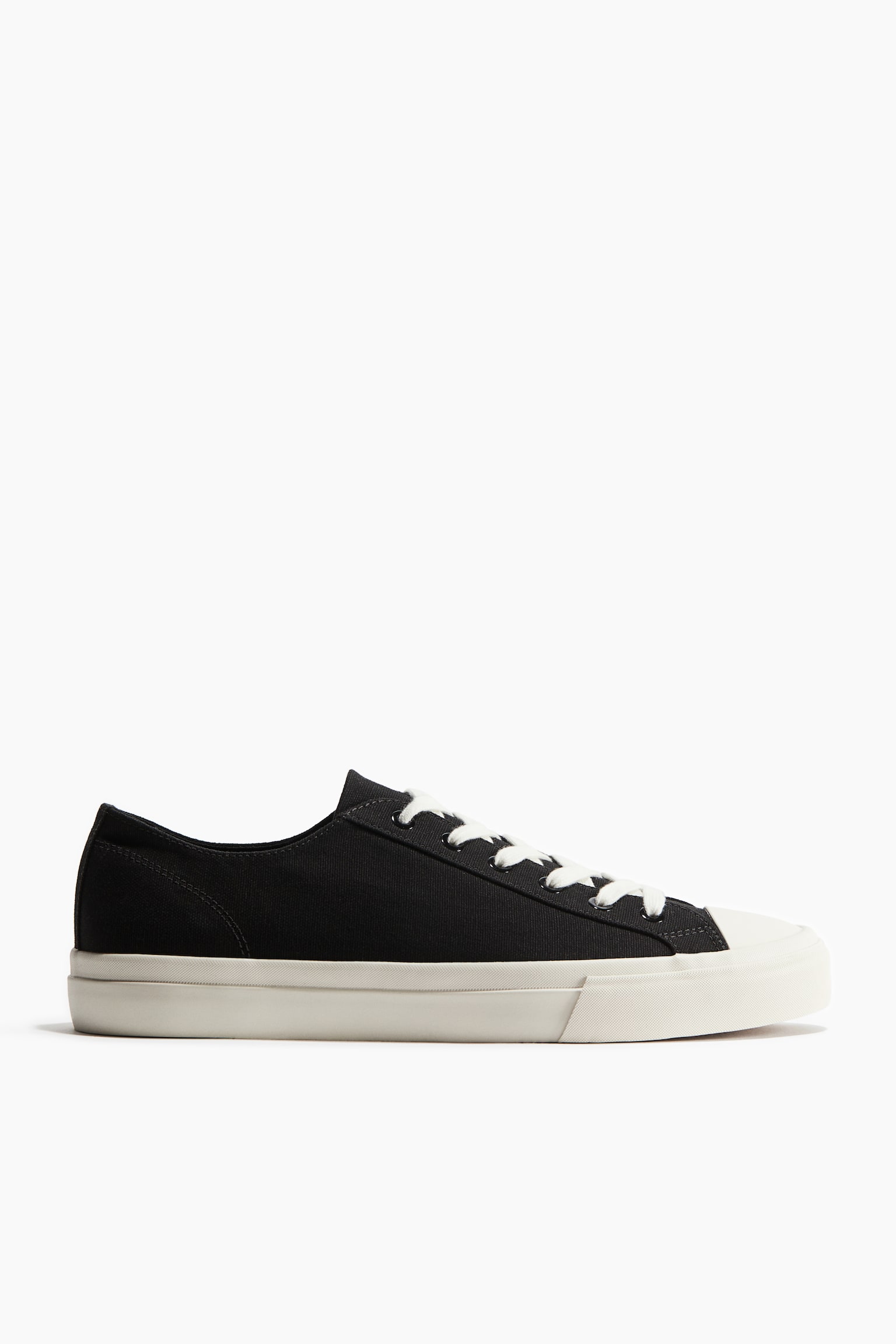 Canvas Sneakers - Black/White - 1