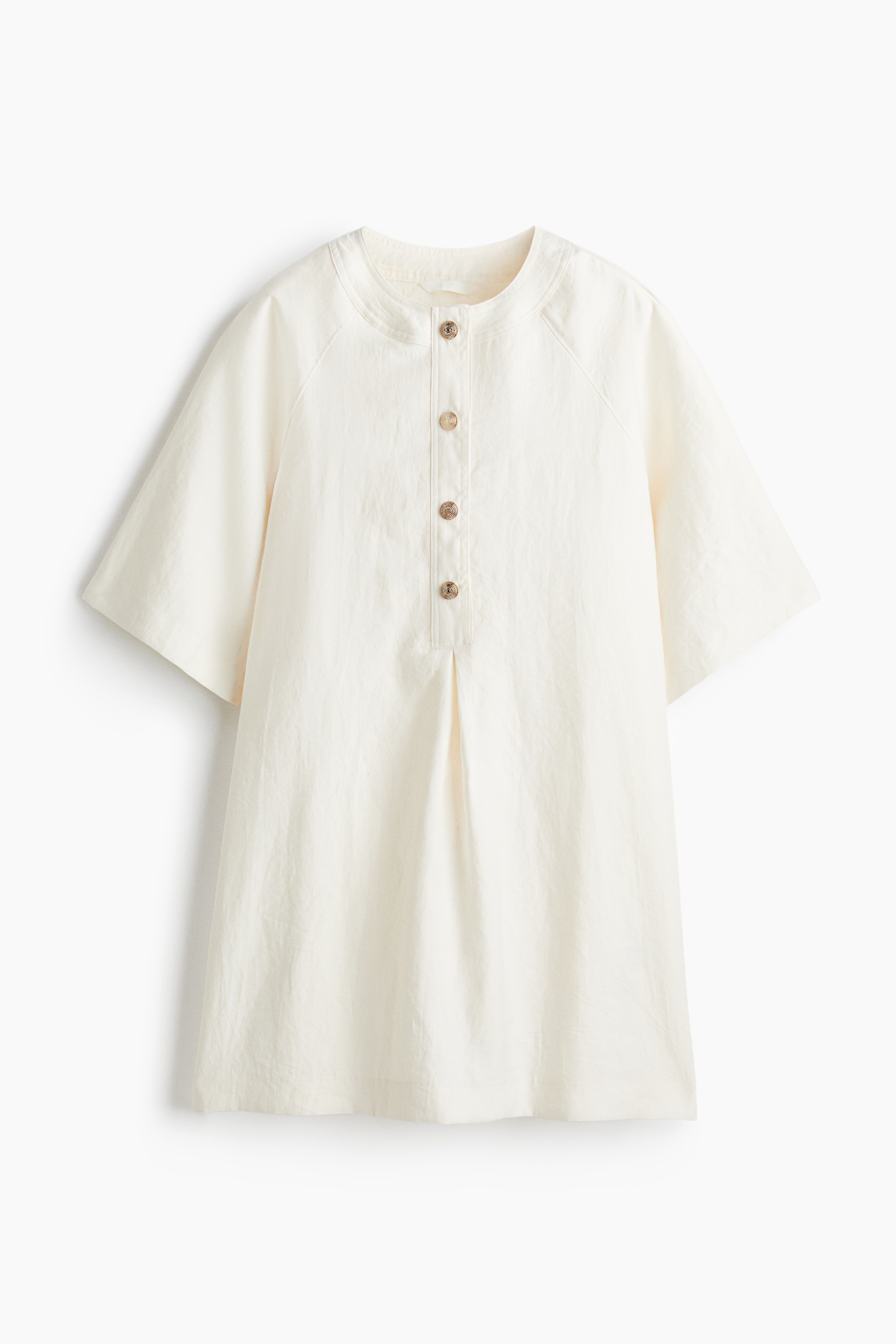 Κοντό φόρεμα - Κρεμ/Σκούρο καφέ