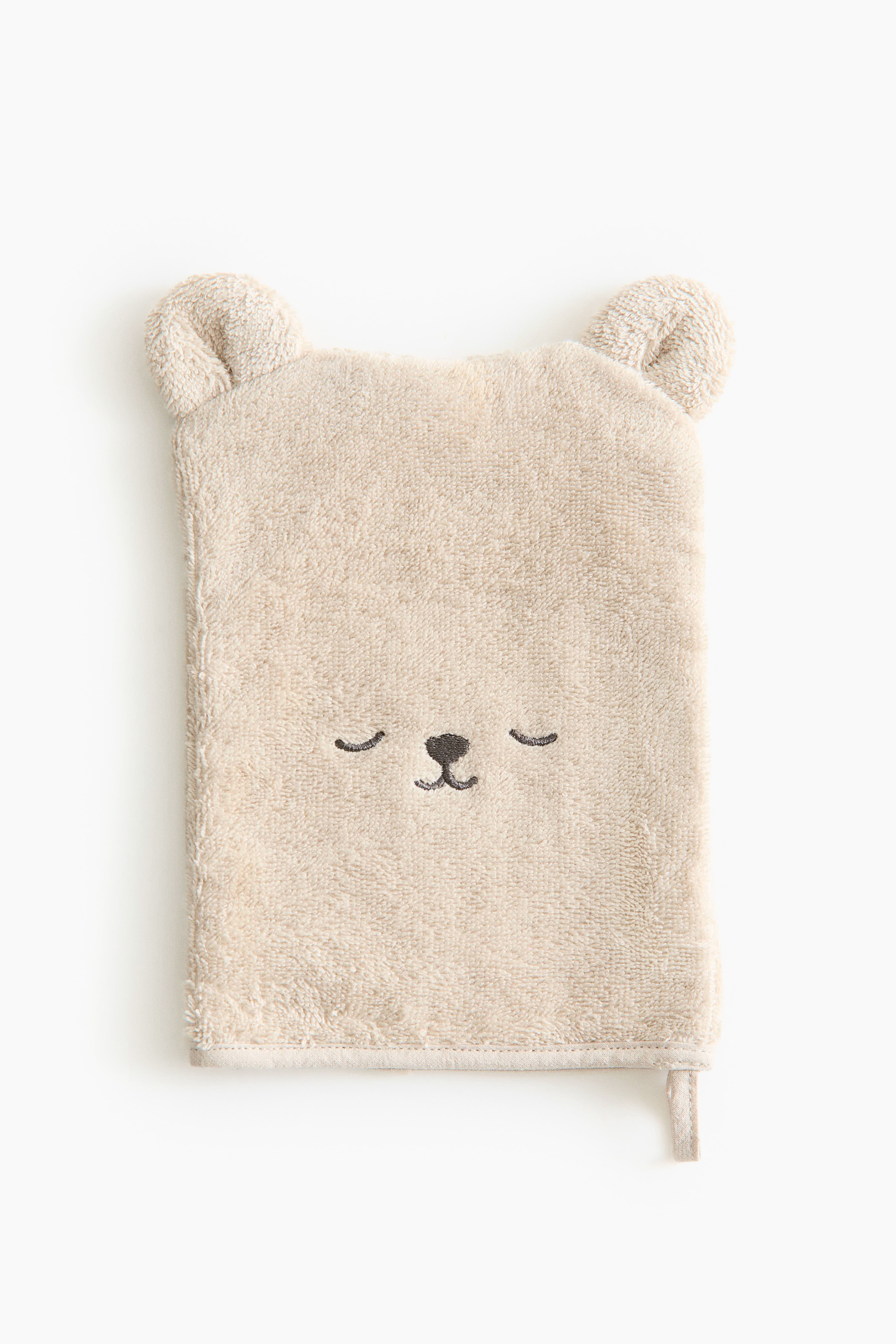 Gant de toilette animal - Beige clair/ours