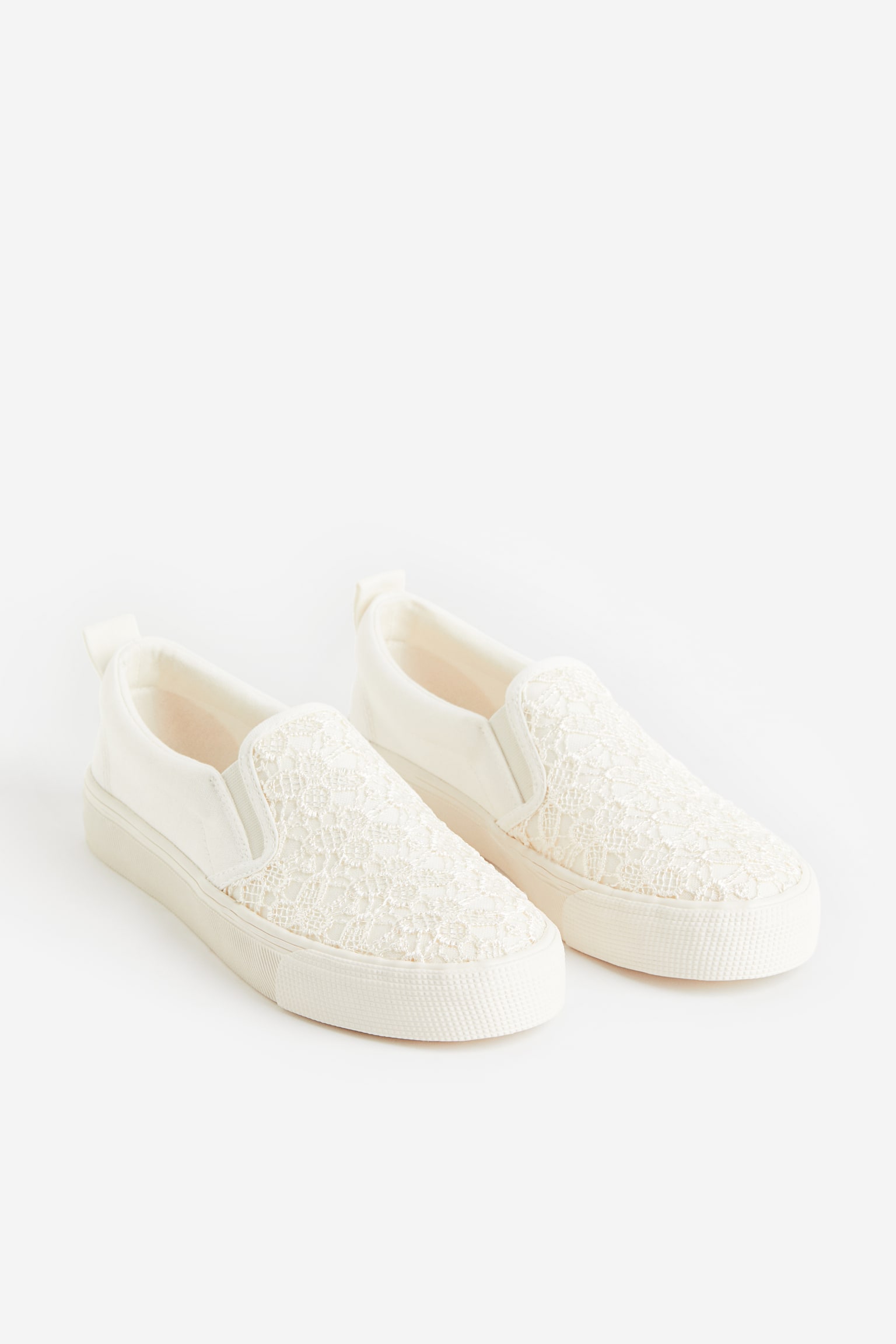 Slip On Sneakers - White - 1