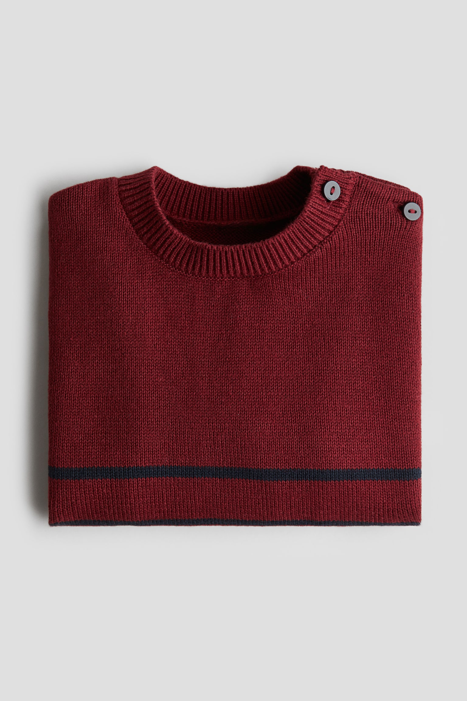 Cotton-knit jumper - Dark red/Striped/Green/White/Dinosaurs/Dark grey/Beige/Striped/Grey/Dog/Beige/Fox - 2