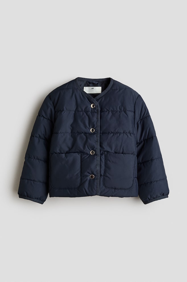 Quilted jacket - Dark blue/Dusty pink - 1