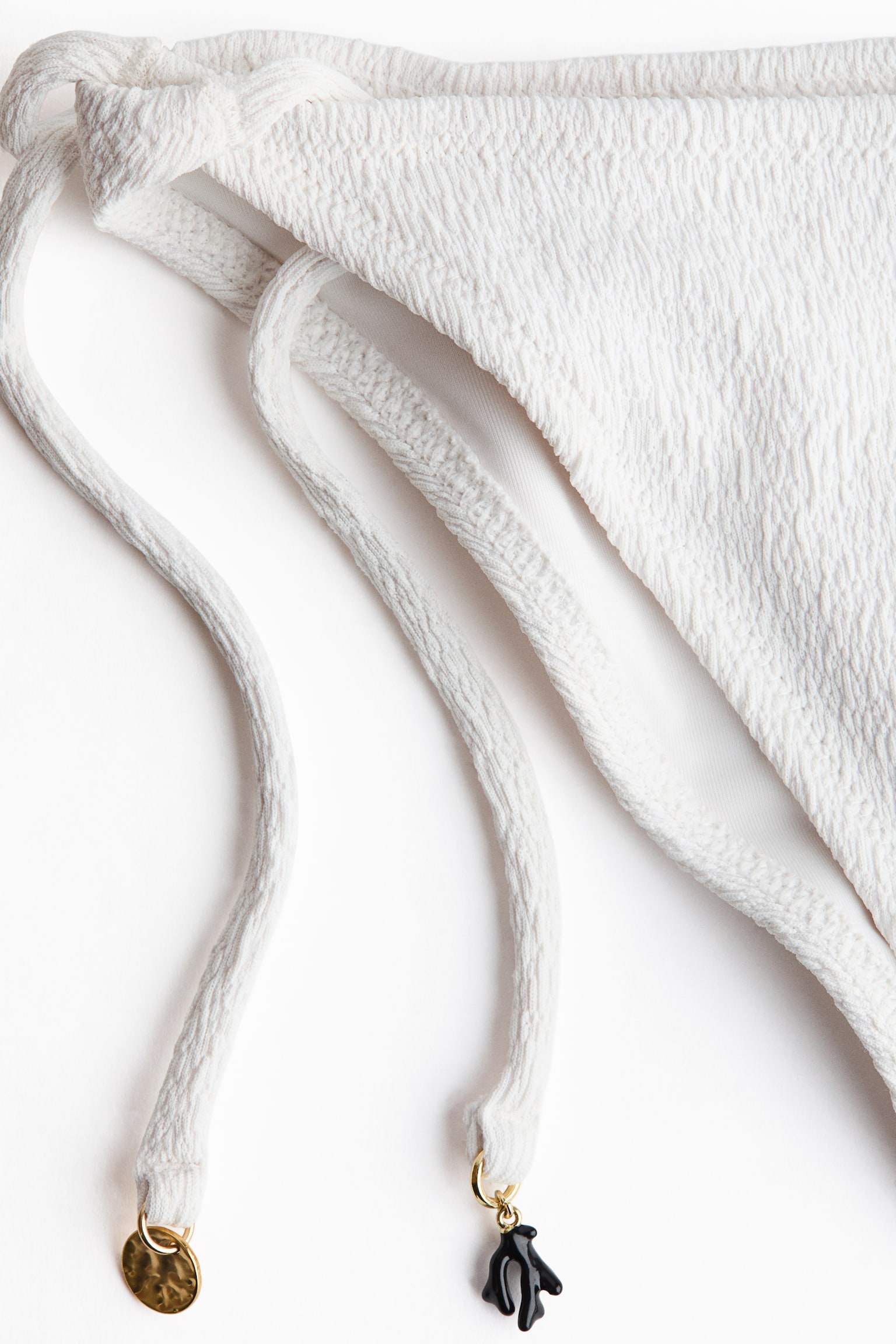 Tie Bikini Bottoms - White - 4