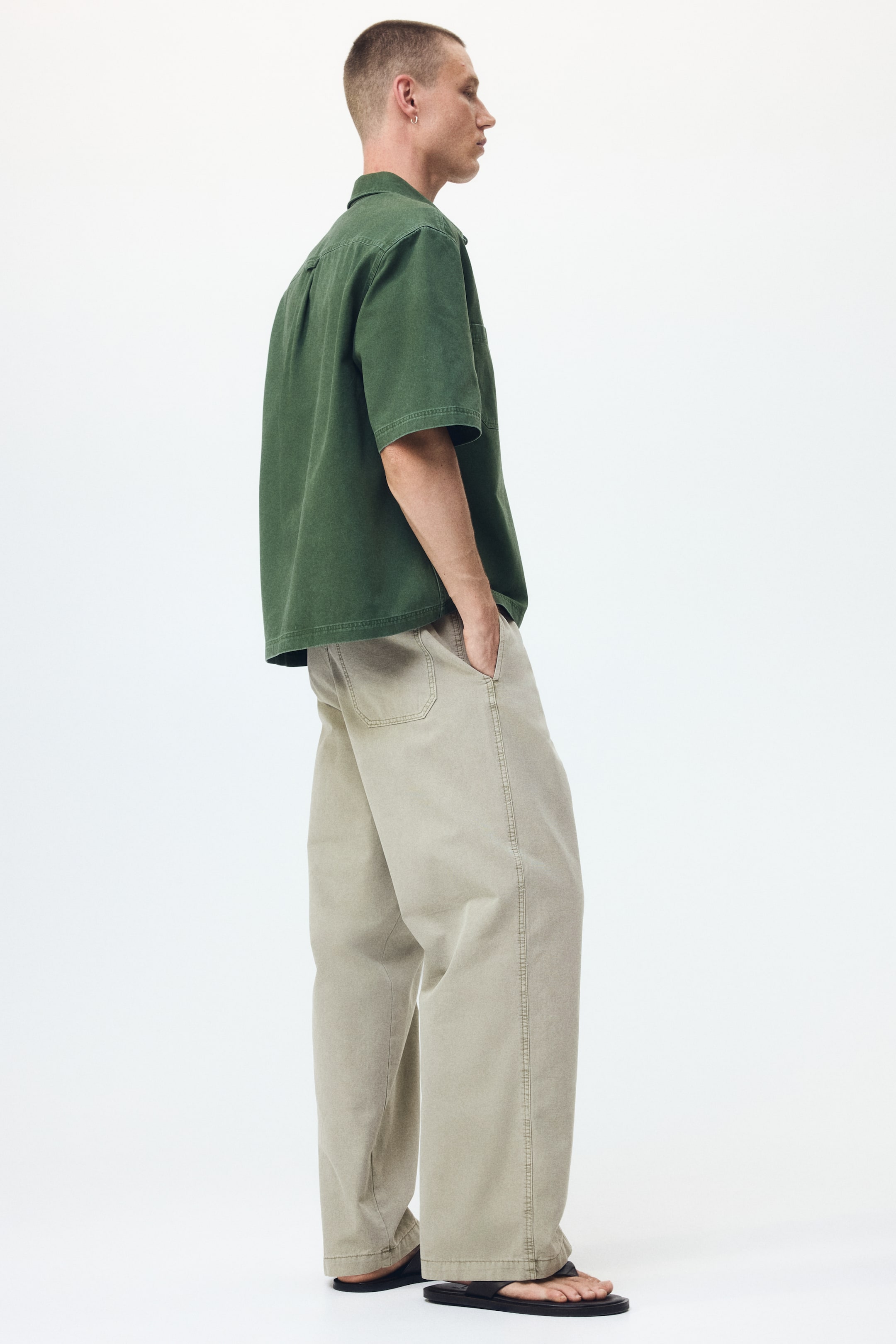Loose-Fit Cotton Canvas Pants