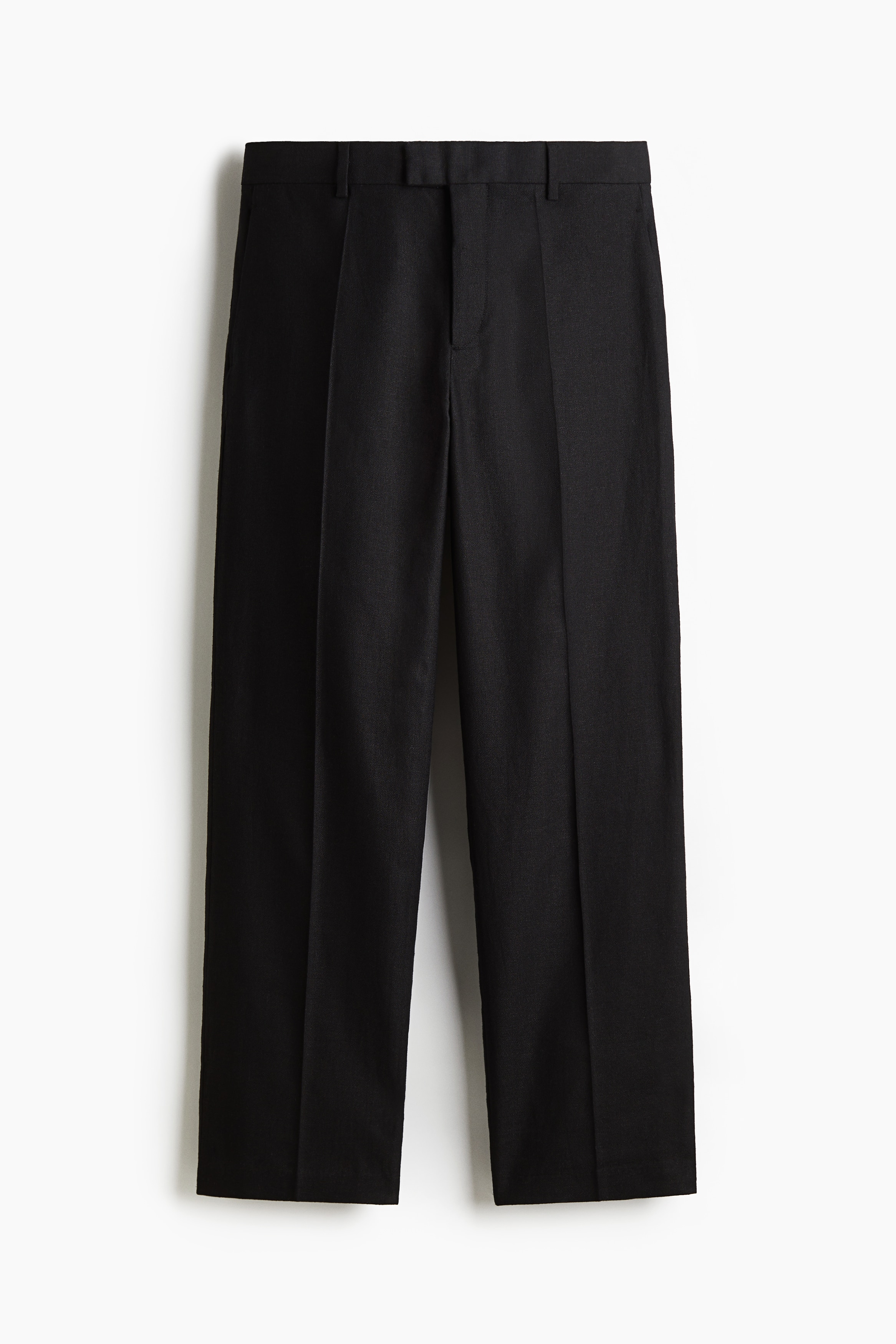 Pantalon de costume Relaxed Fit en lin mélangé - Noir/Crème/Marron