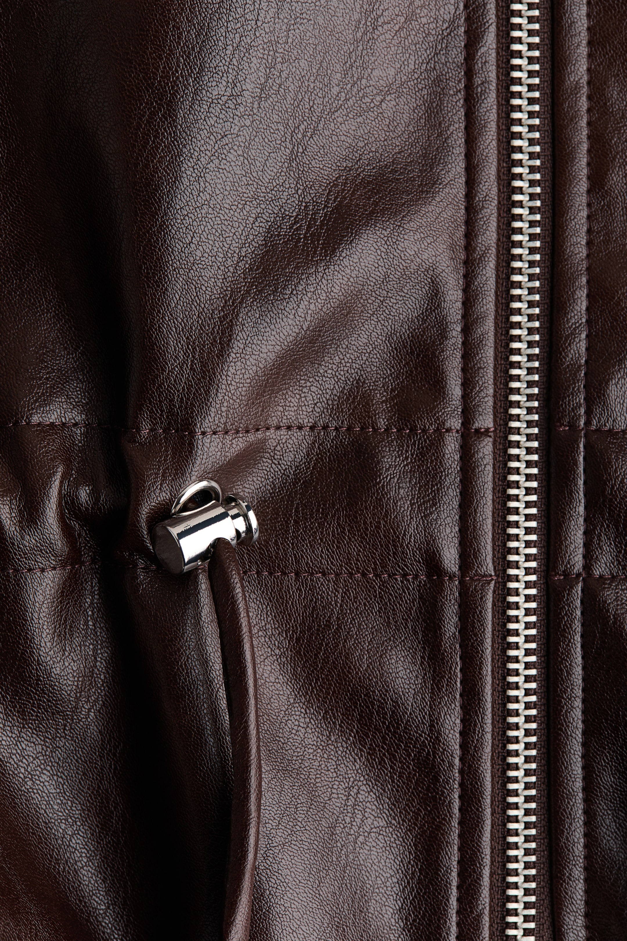 Coated Jacket with Stand-Up Collar
