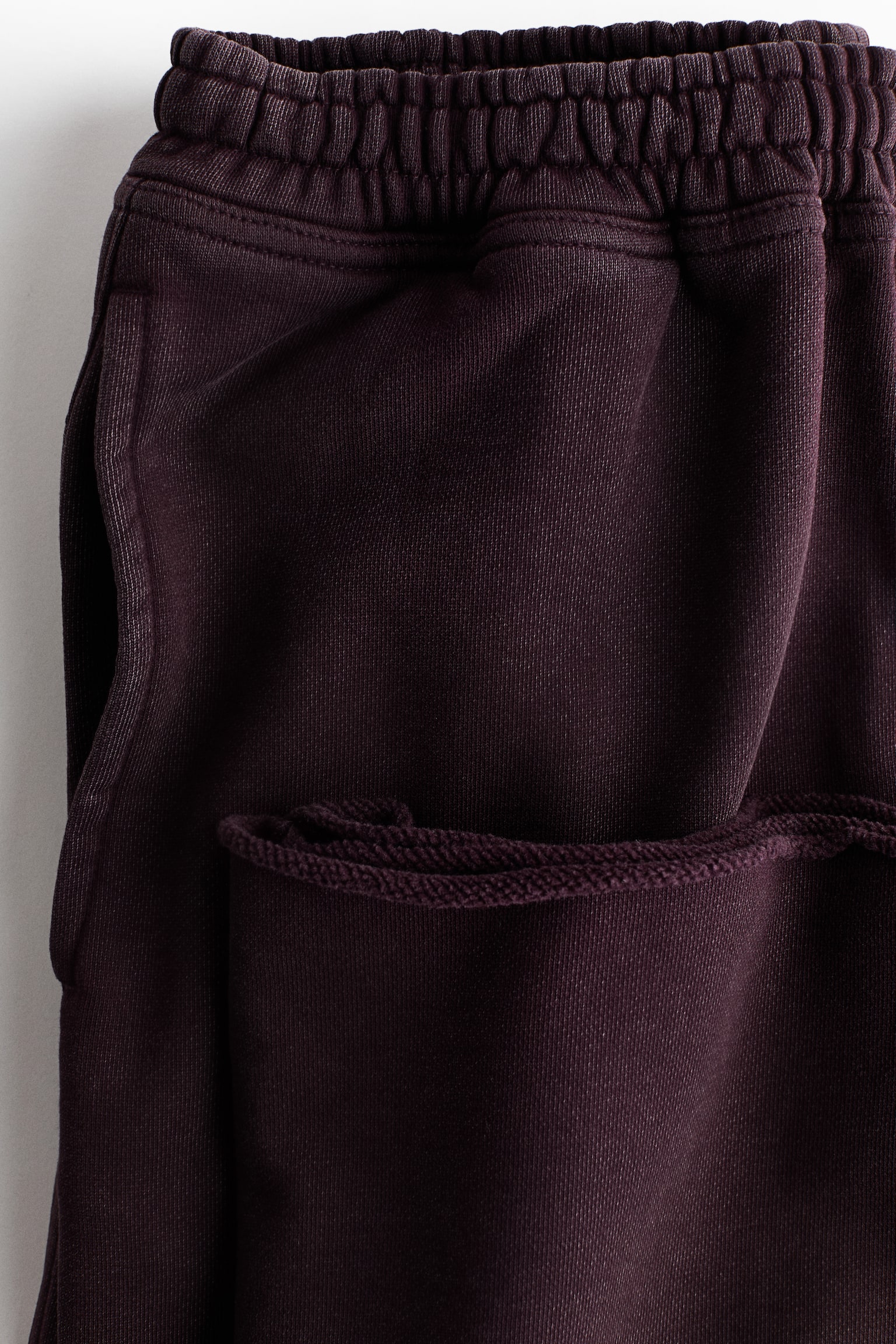 Pantaloni tip jogging largi de bumbac - Mov-prună închis - 4