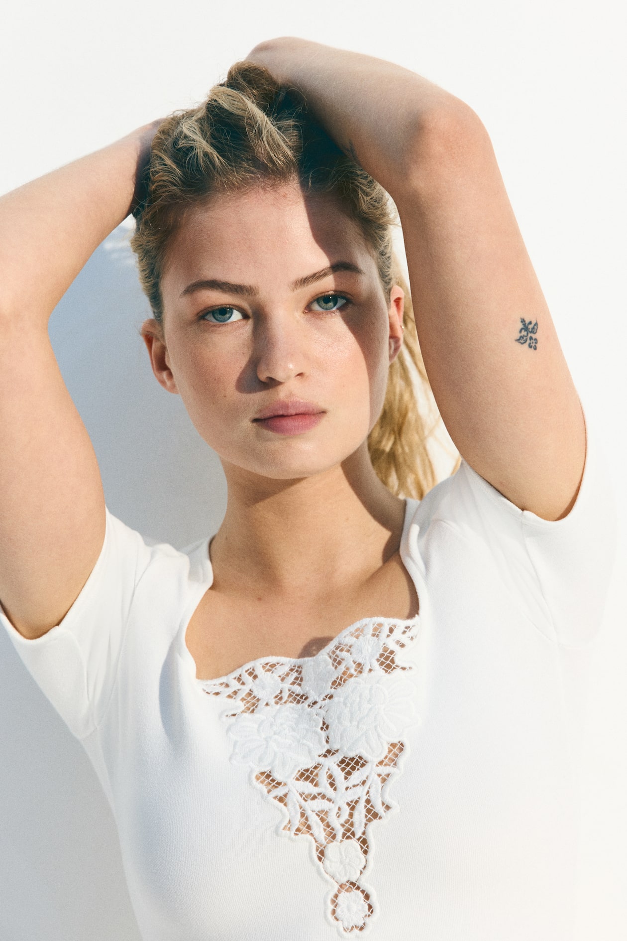 Top with Eyelet Embroidered Detail - image 2