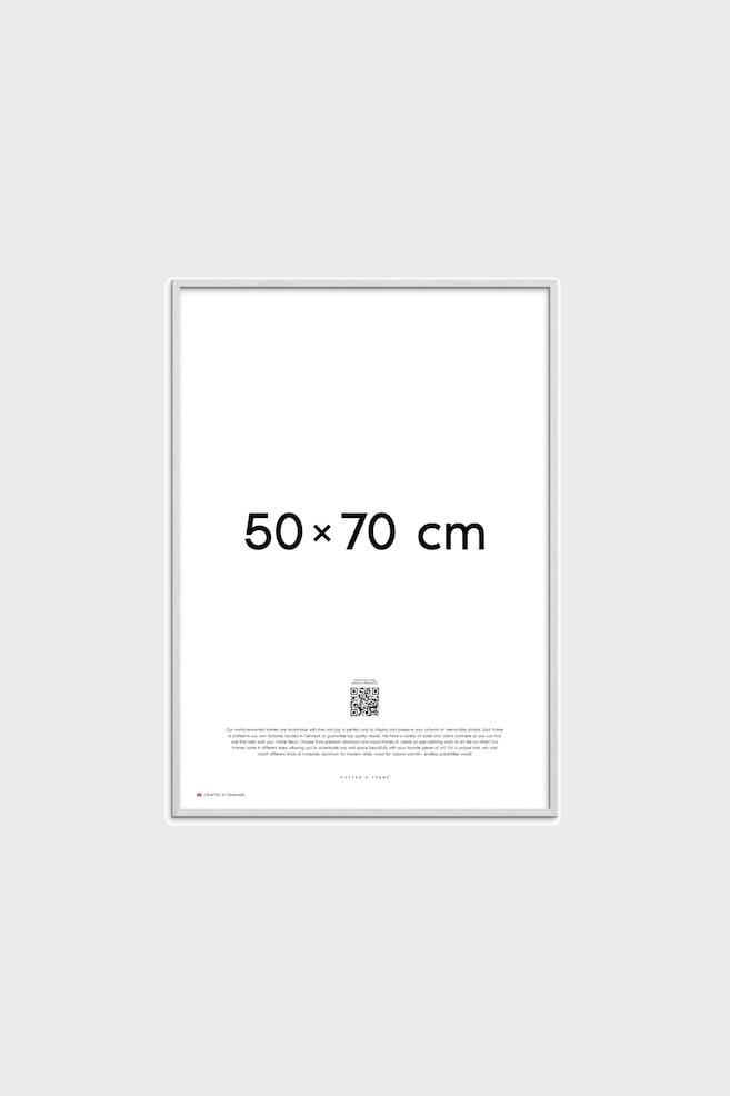 Cadre Bois - 50x70 - Blanc/Noir/Brun Clair - 1