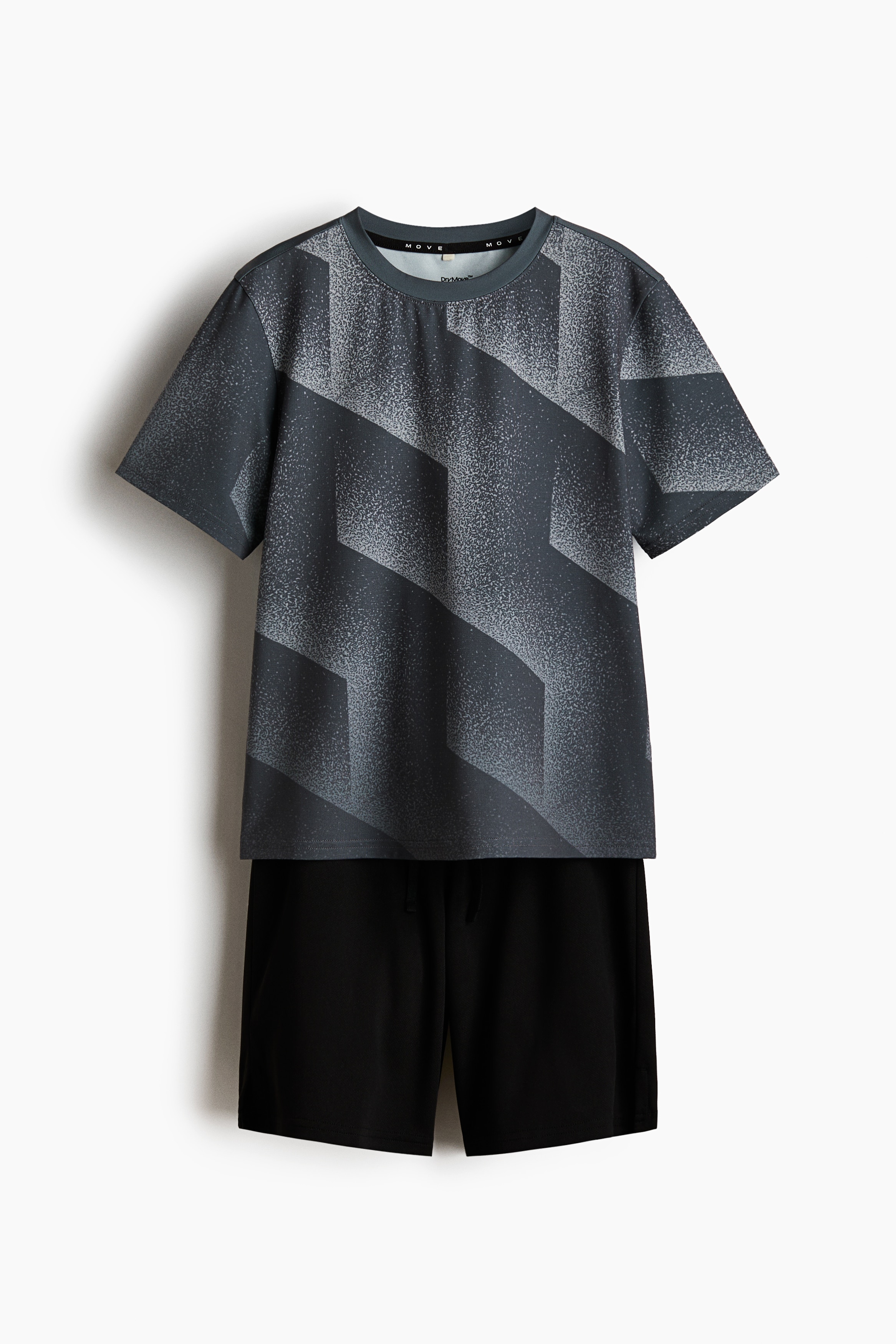 Ensemble de soccer DryMove🅪 2 pièces - Gris/motif/Noir/motif/Bleu ancien