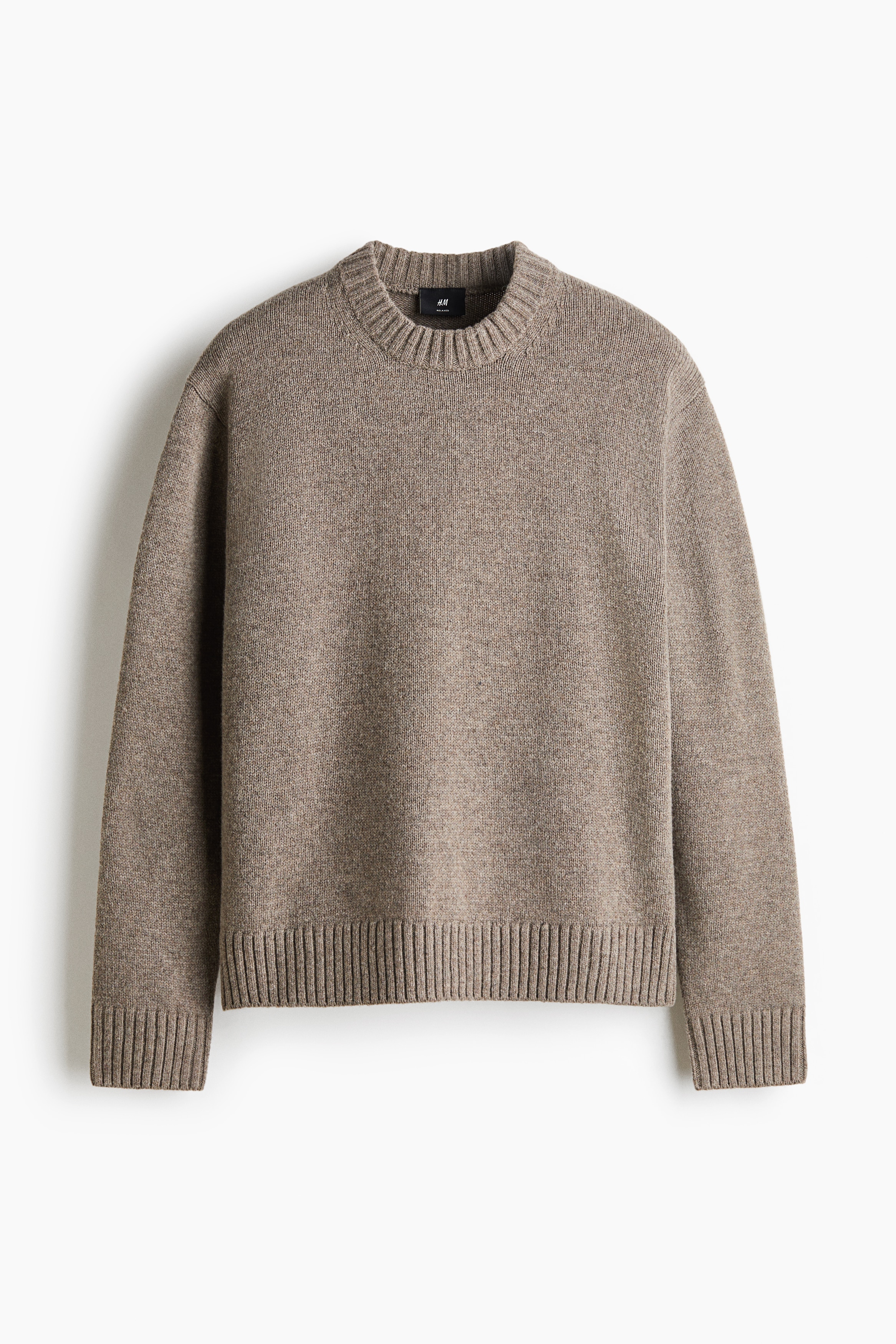Vlněný svetr Relaxed Fit - Hnědošedá/Tmavě tyrkysová/Námořnická modř/Zelená