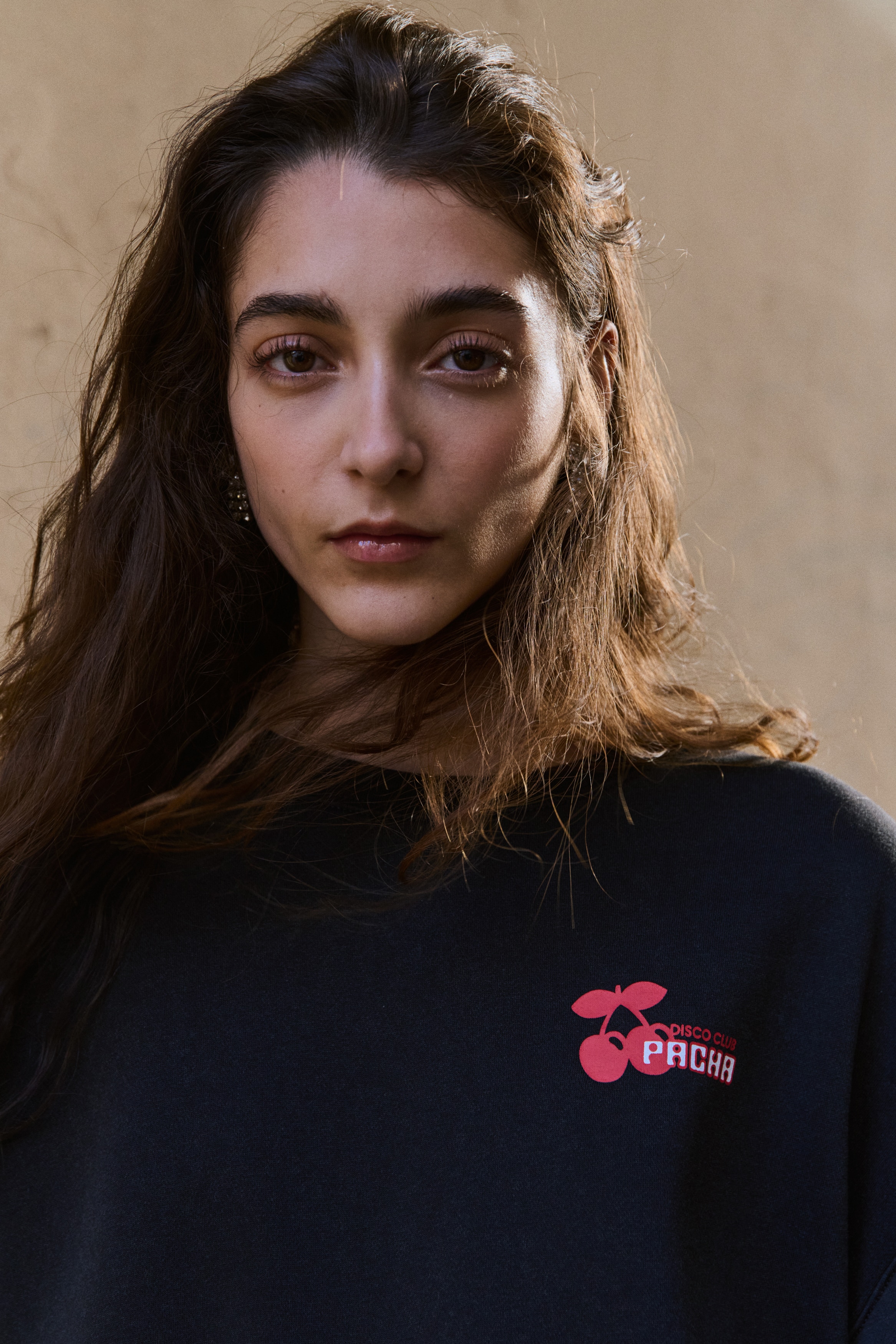 Oversized print-motif sweatshirt