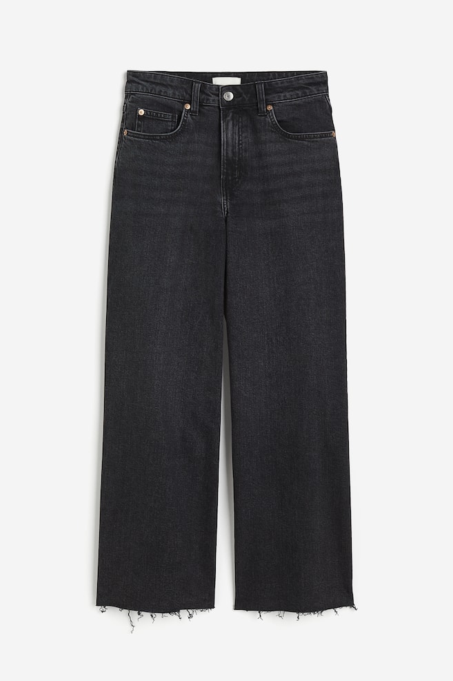 Wide High Ankle Jeans - Mørk denimgrå/Denimblå/Lys denimblå/Medium denimblå/Hvid - 1