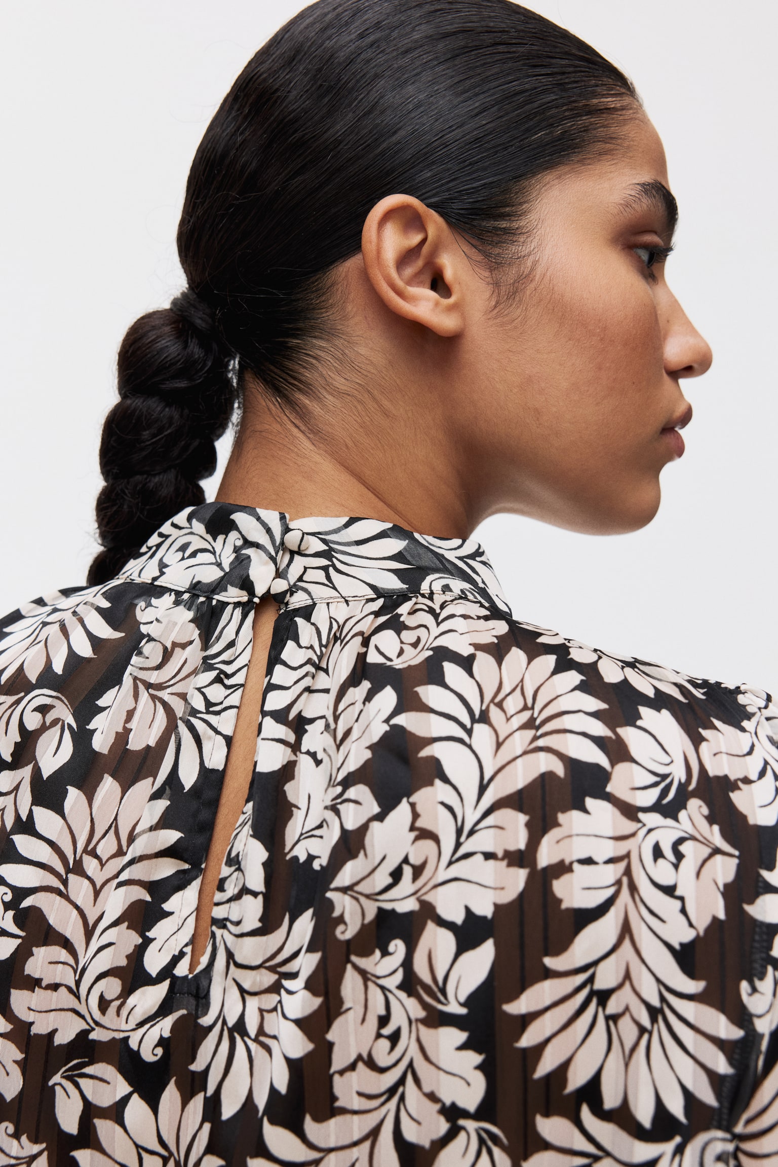 Stand-collar blouse - Black/Patterned/Khaki green/Paisley pattern/Navy blue/Paisley pattern/Cream/Patterned/Dark brown/Patterned/Brown/Patterned - 6