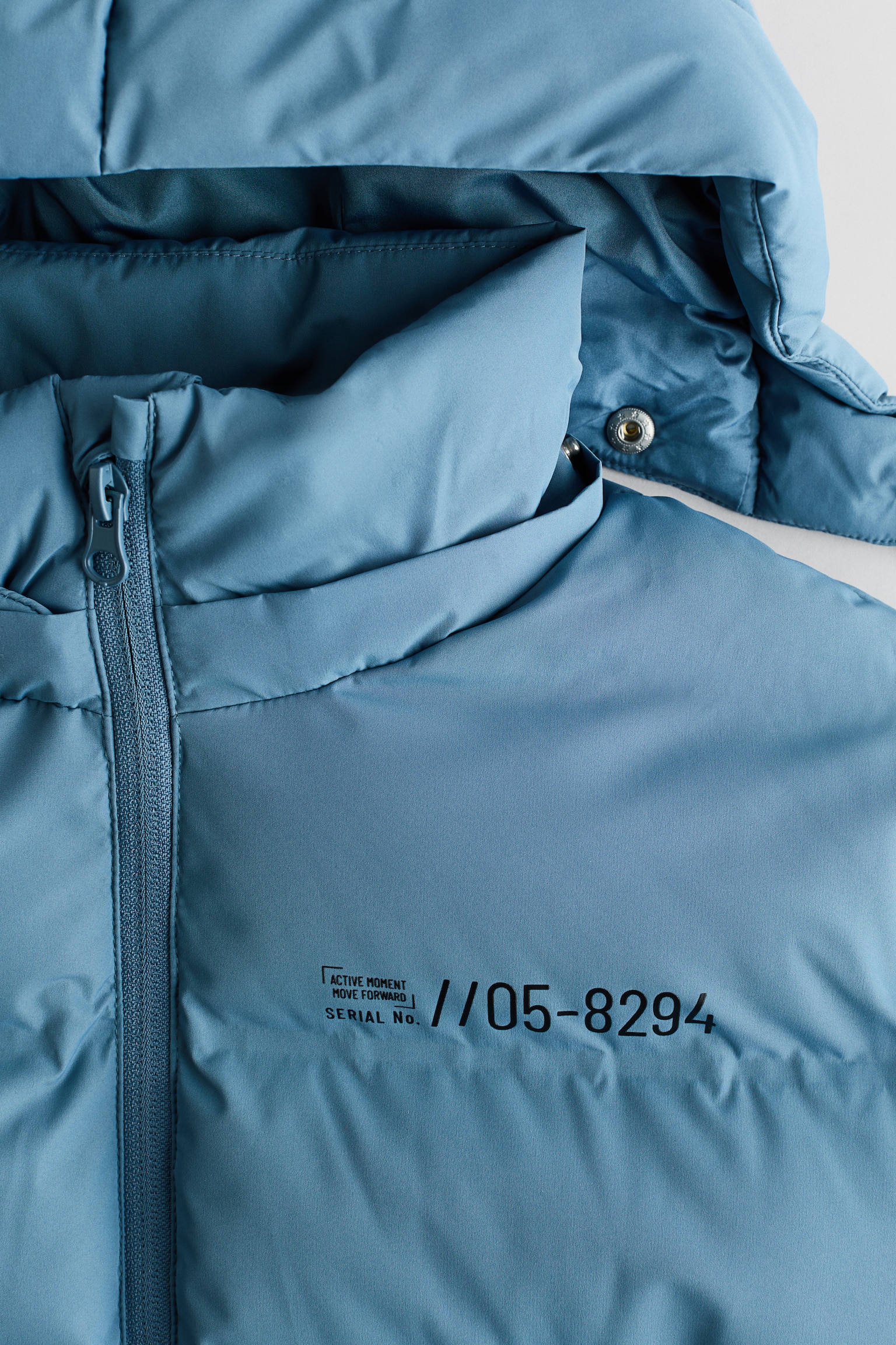 Детская куртка H&M Hooded Puffer, цвет: Синий — фото 2