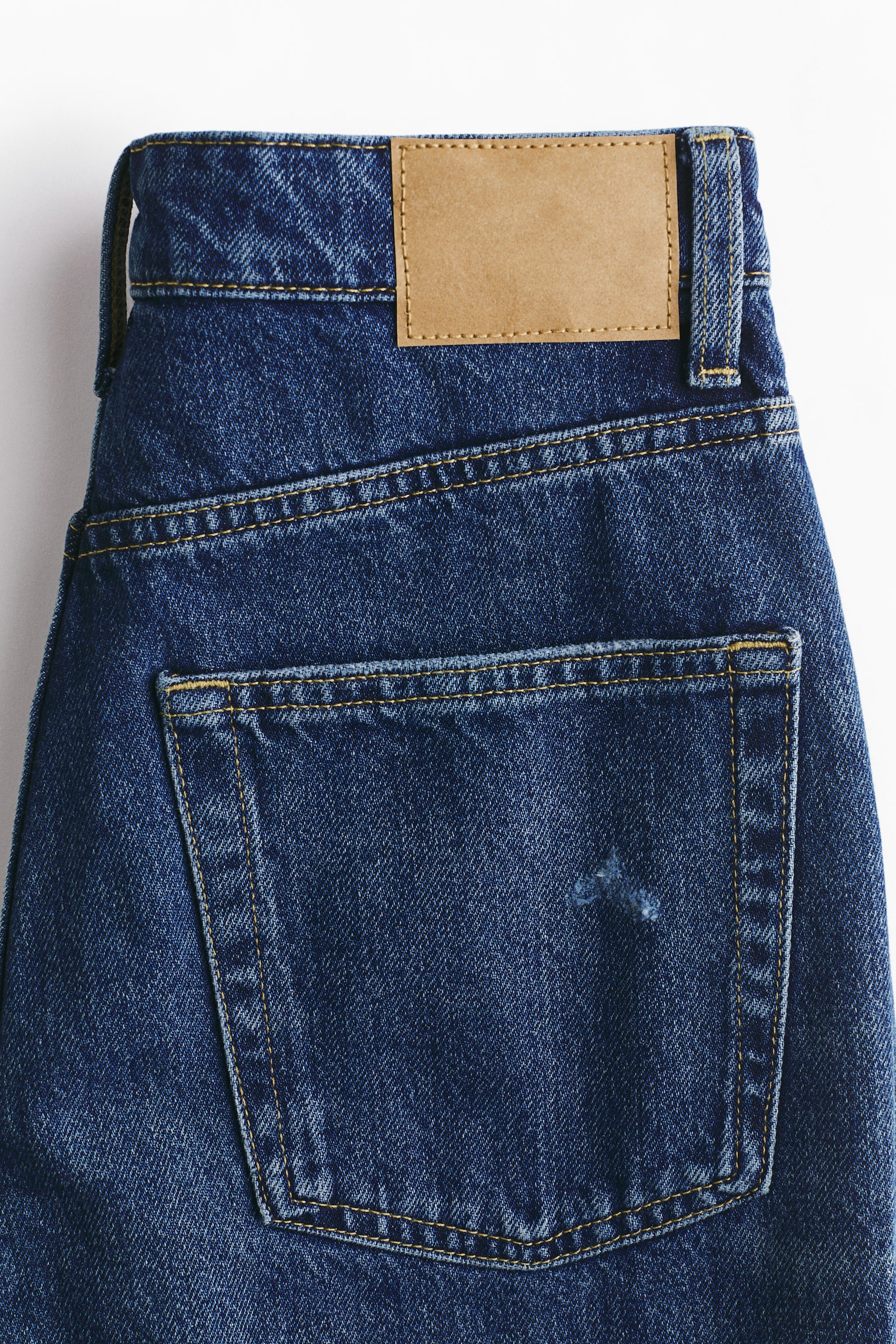 Женские шорты H&M Denim Bermuda, цвет: Тёмный джинсовый синий — фото 7