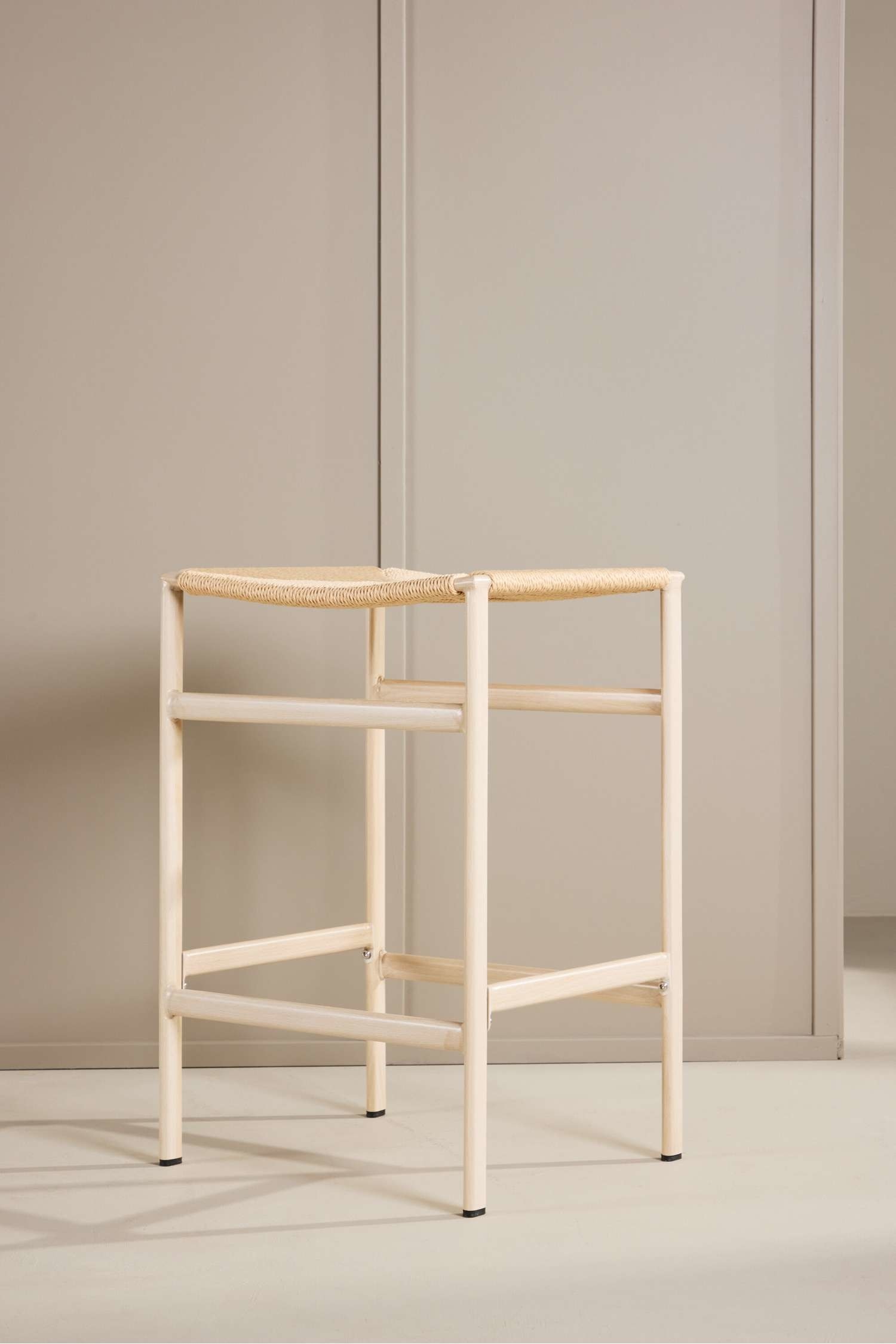 Chaise De Bar Polly, Lot De 2 - Rotin, Beige