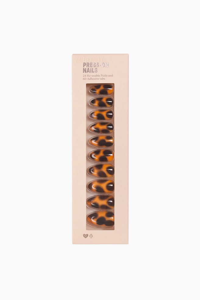 Uñas postizas adhesivas - Almond Long Tortoiseshell/Square Long Chrome Beetle/Uñas almendradas Icy Rose/Almond Long V-Day Vibes/Square Short Sweetheart/Uñas almendradas Ruby Tips/Uña almendrada Midnight Metal - 1