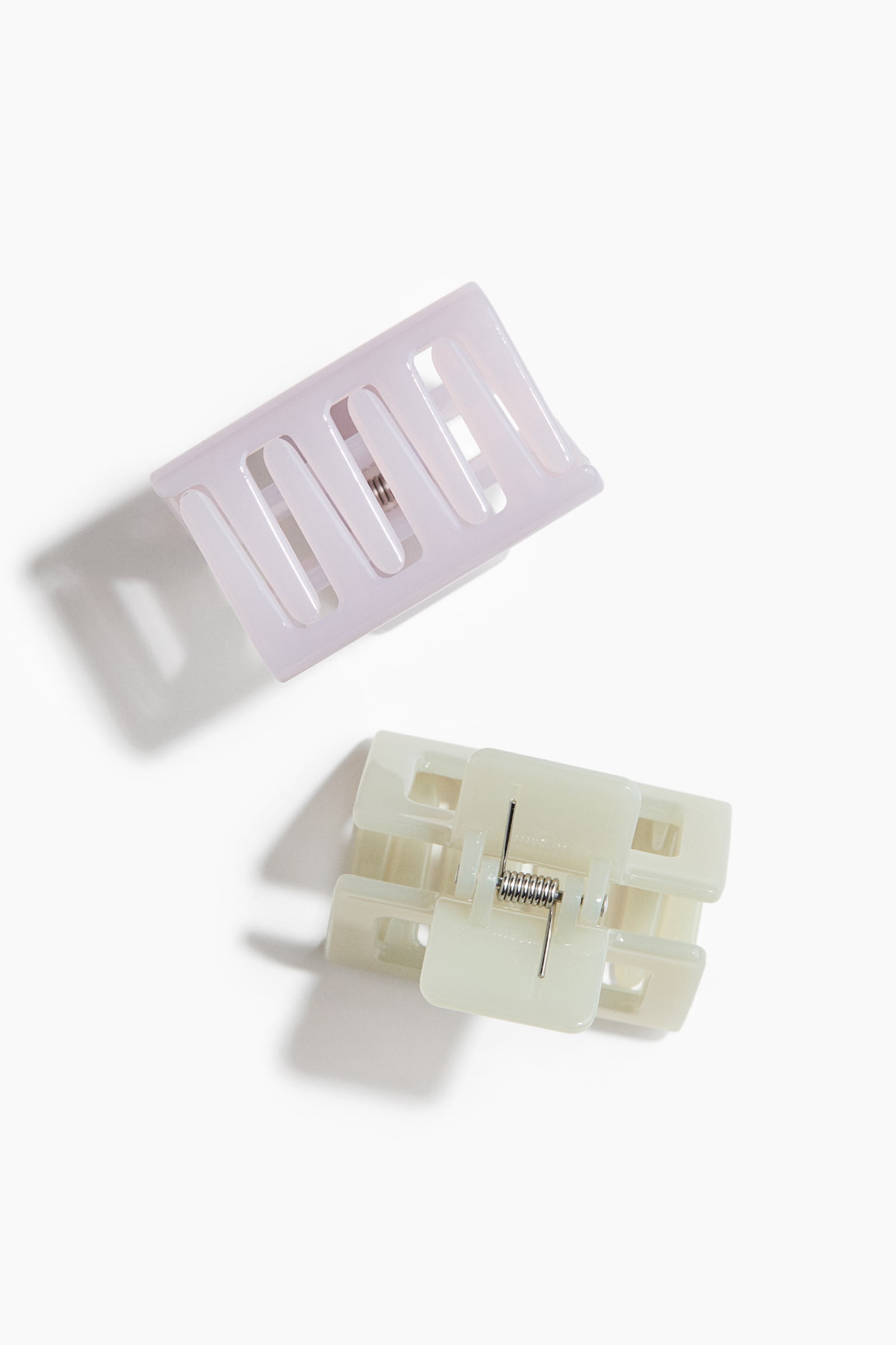 2-pack hair claws-סגול בהיר/ירוק בהיר - 2