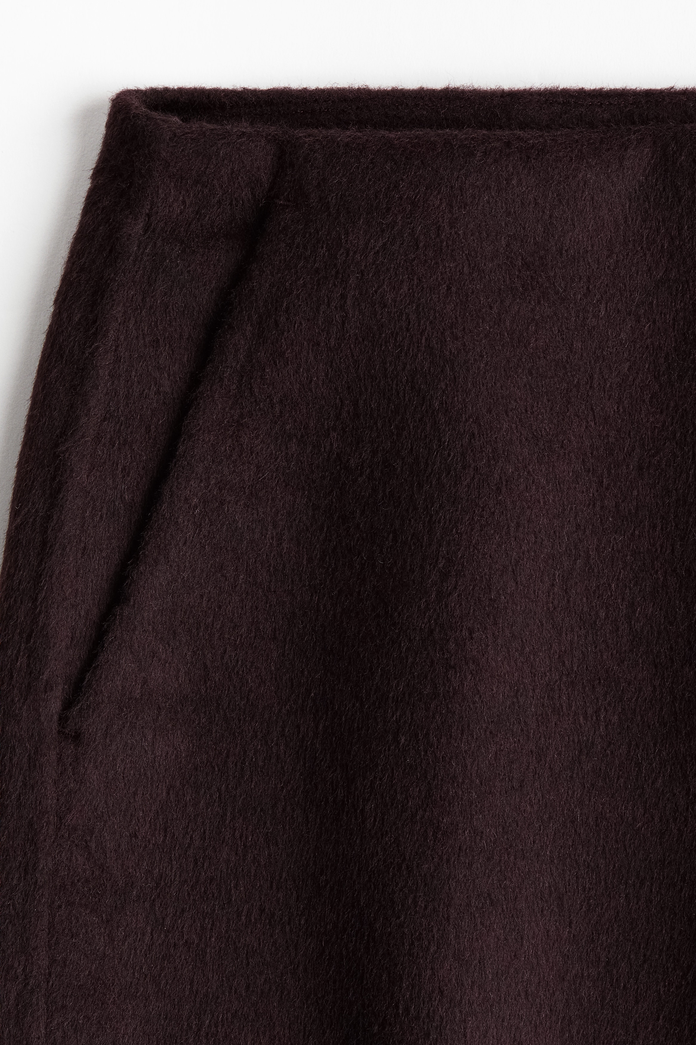 Wool-blend pencil skirt