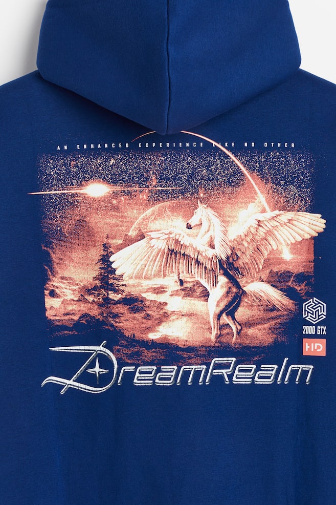 Loose Fit Printed hoodie - Blue/DreamRealm/Green/Never Stay Down - 3