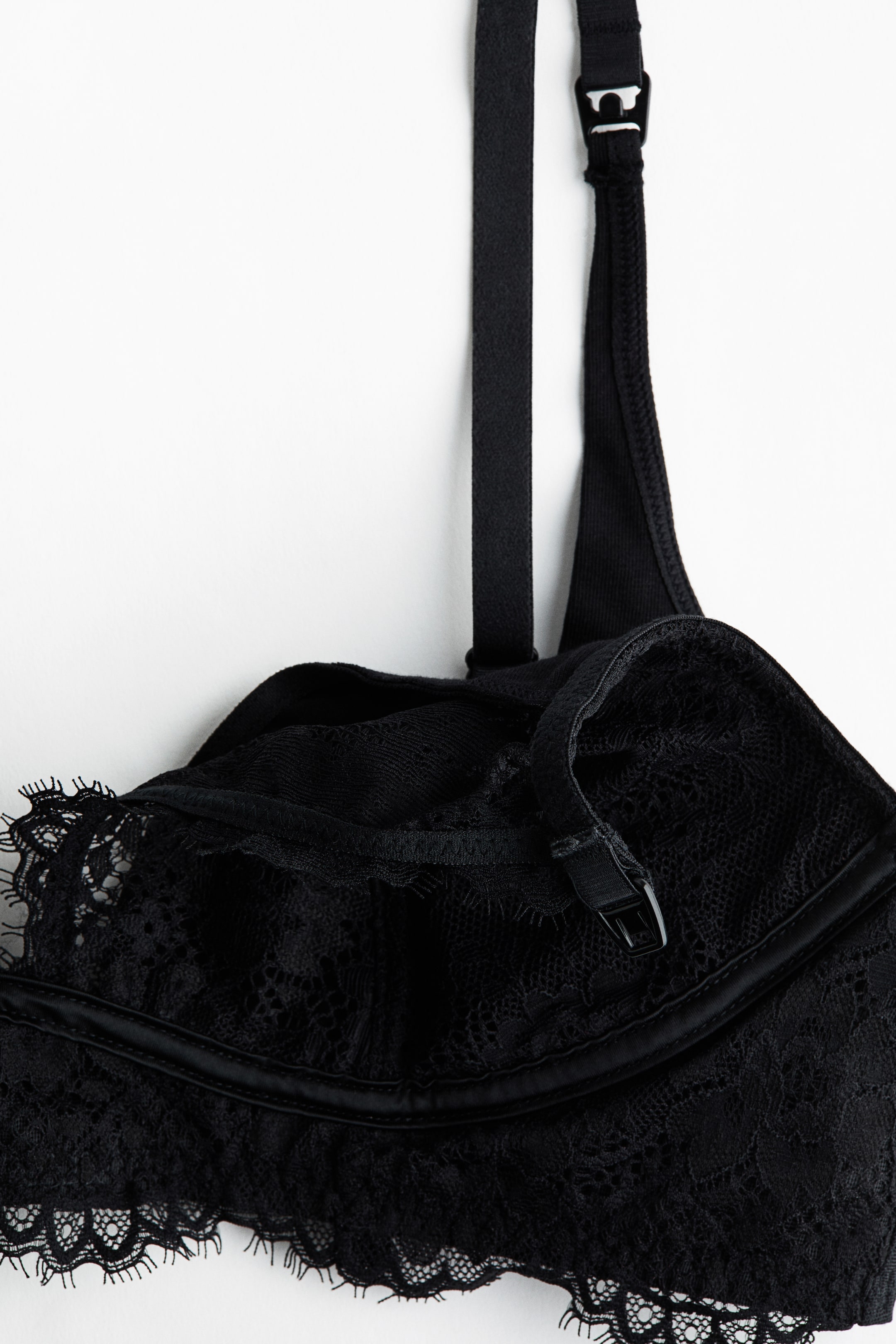 Zobrazit větší obrázek: MAMA Krajková podprsenka na kojení - Černá - ŽENY | H&M CZ 7