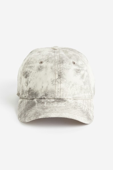 Cap aus Baumwolltwill - Cremefarben/Batikmuster - Ladies | H&M DE