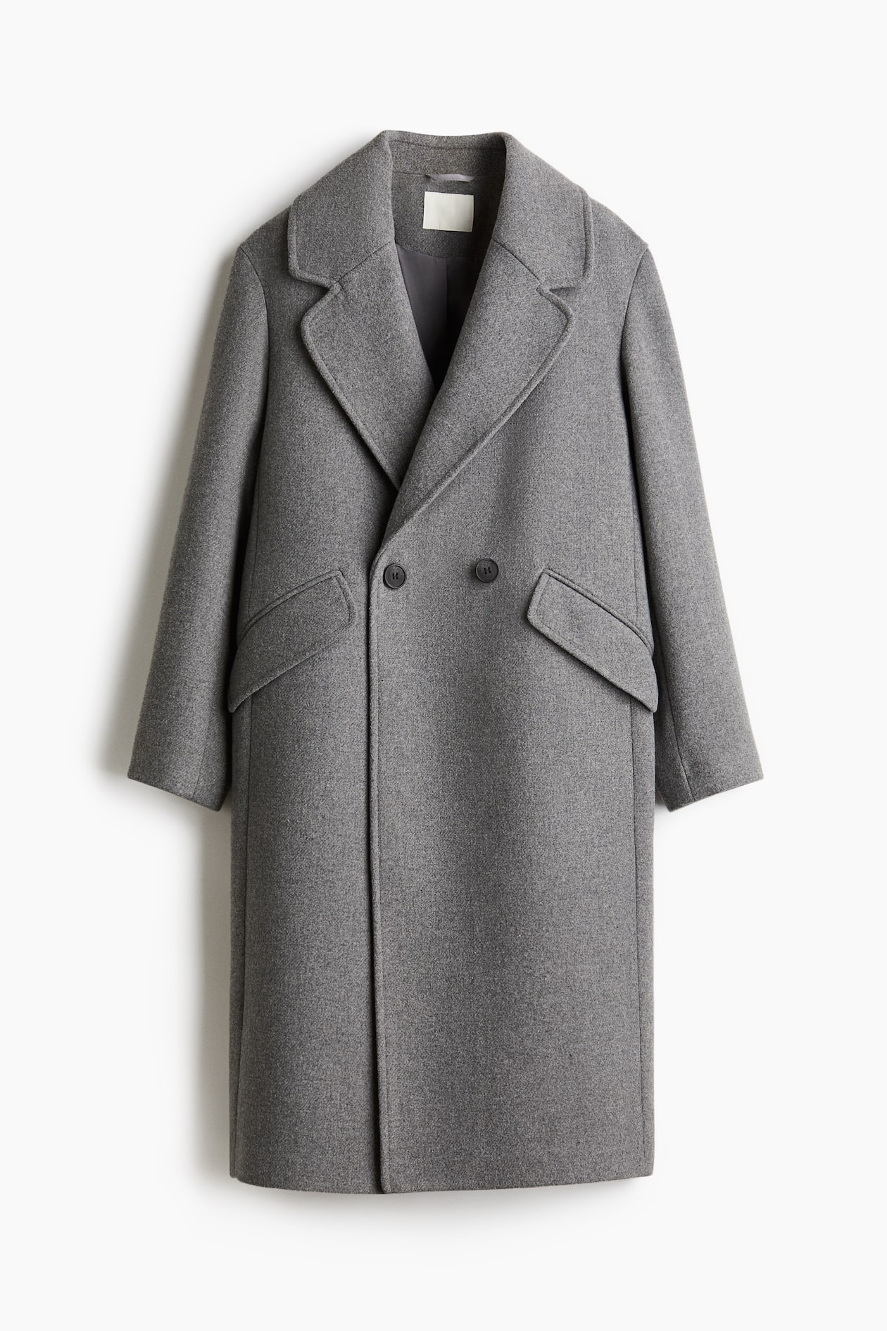 Double Breasted Coat Grey Ladies H&M AU