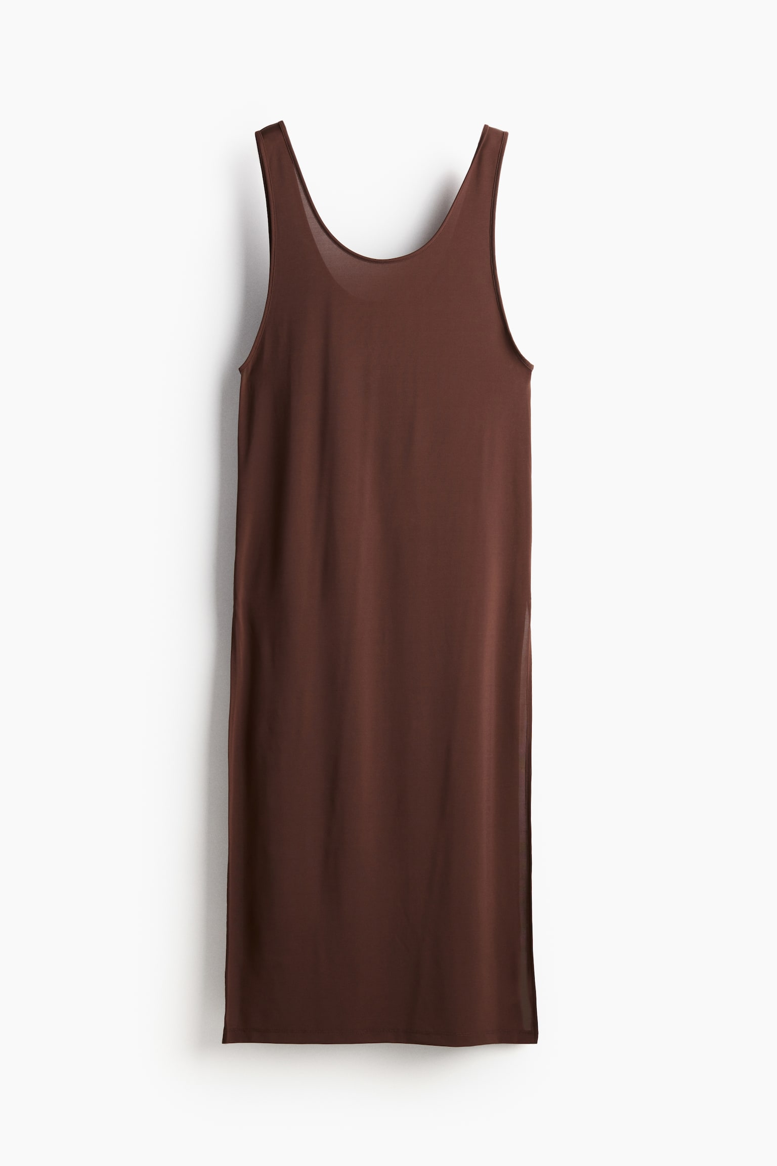 Scoop Neck Beach Dress - Dark brown/Black - 2