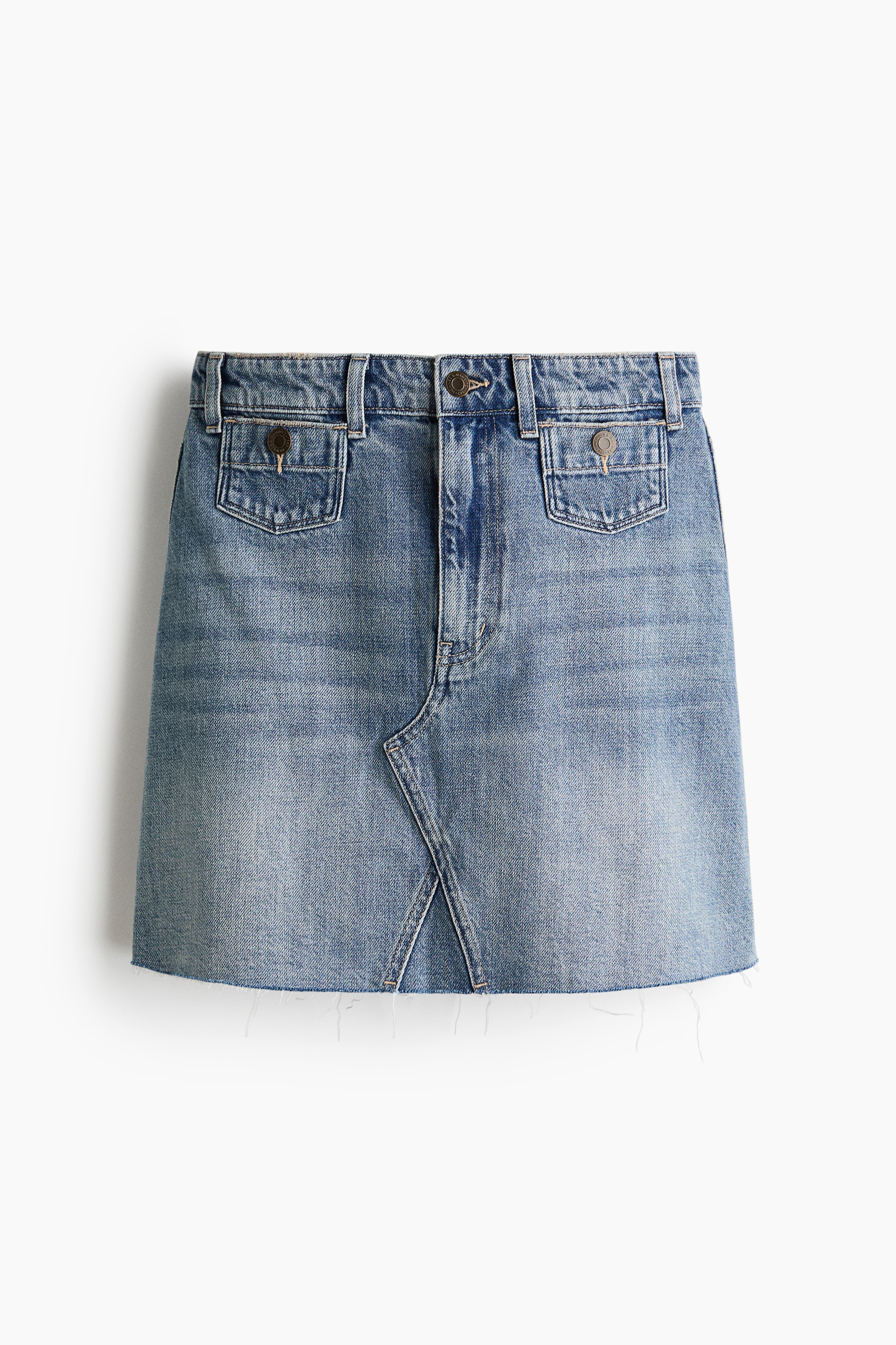 A-line denim skirt - Azul denim claro/Azul denim
