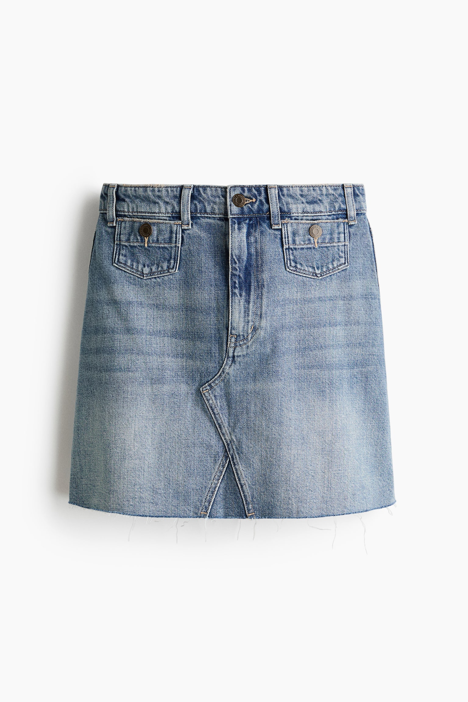 A-line denim skirt - Light denim blue/Denim blue - 2