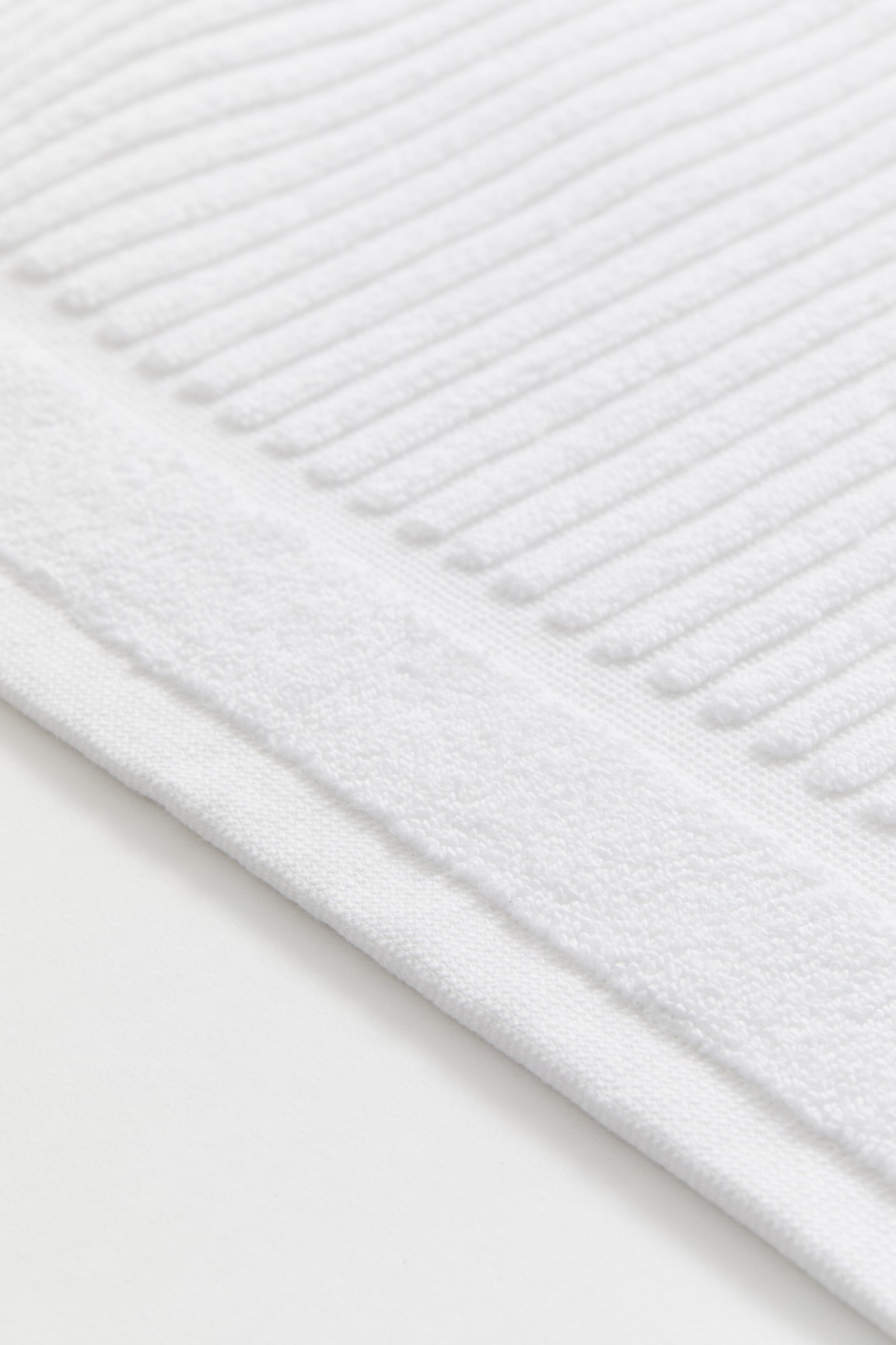 Tapis de bain en coton éponge - Blanc - 3