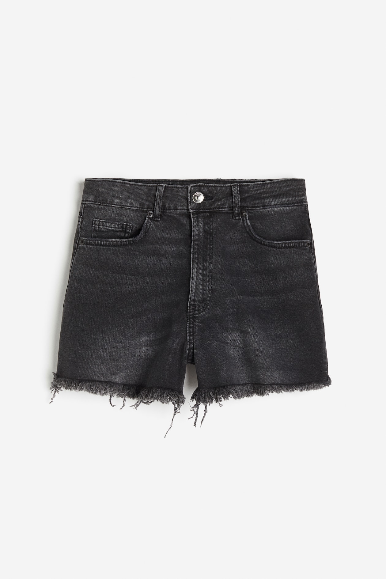 High-waisted denim shorts Black Ladies H&M IN