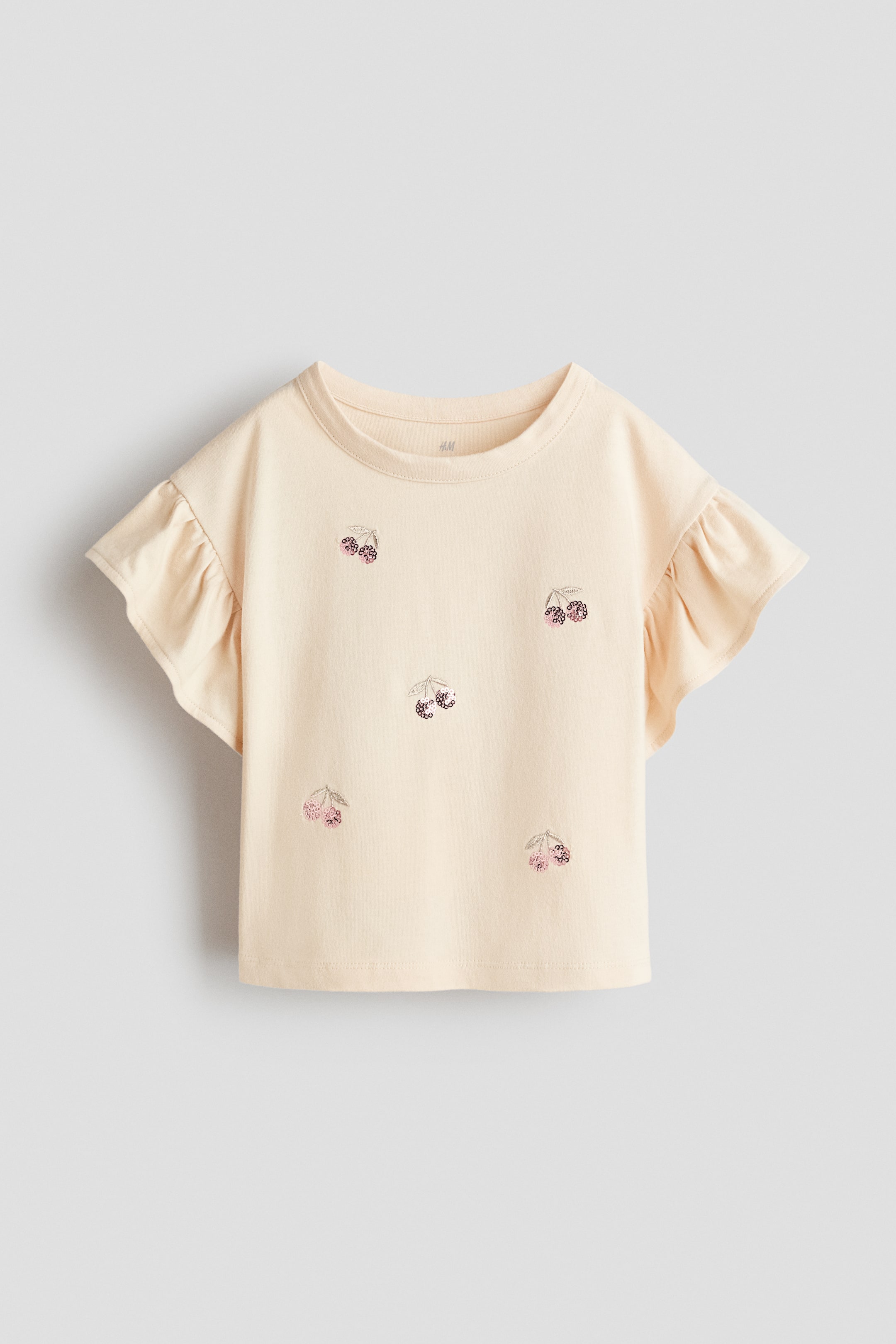View larger image: Cotton Top with Motif - Light peach pink/cherries - Kids | H&M US 1