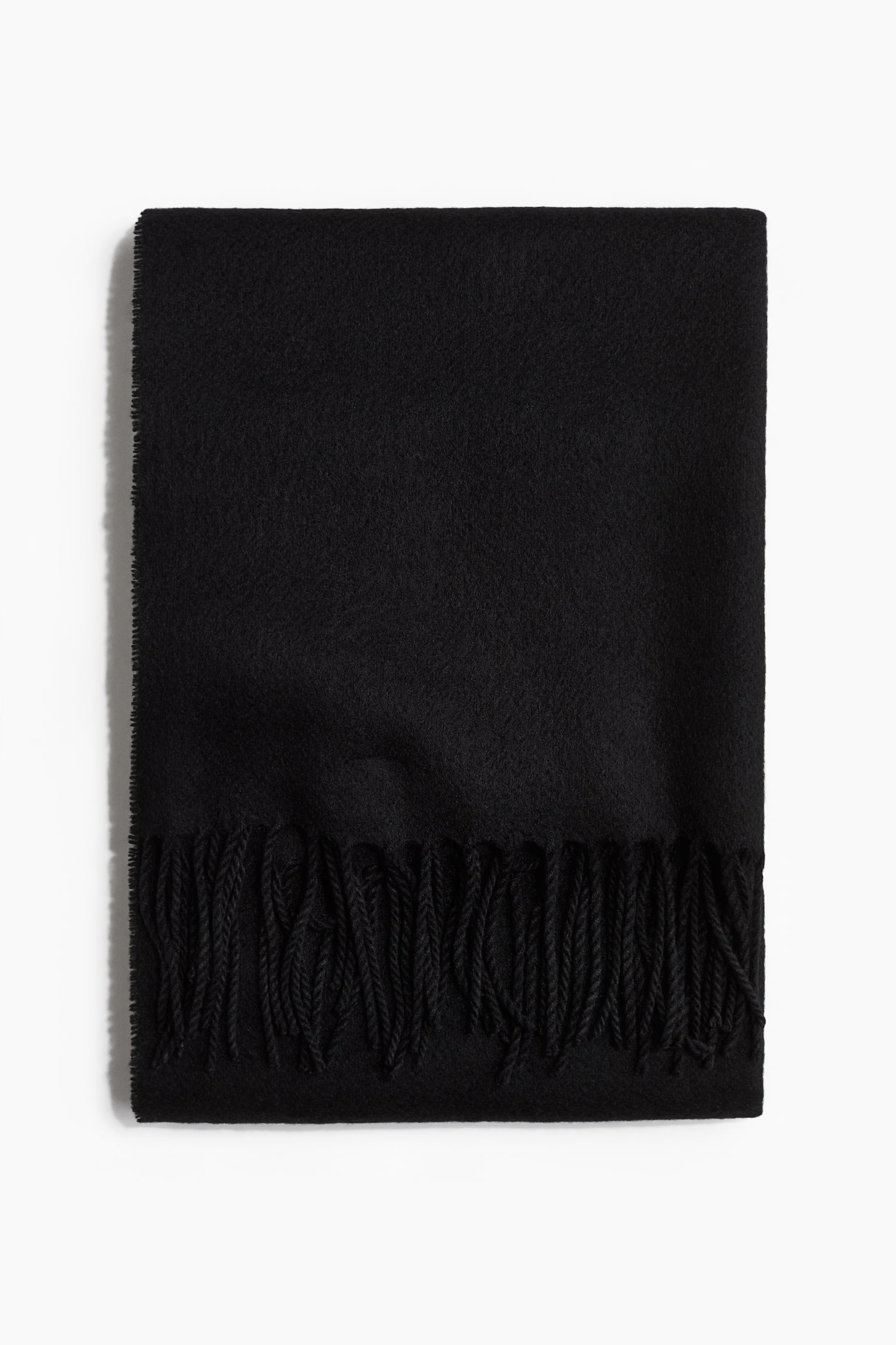 Woven scarf - Black/Beige - 2