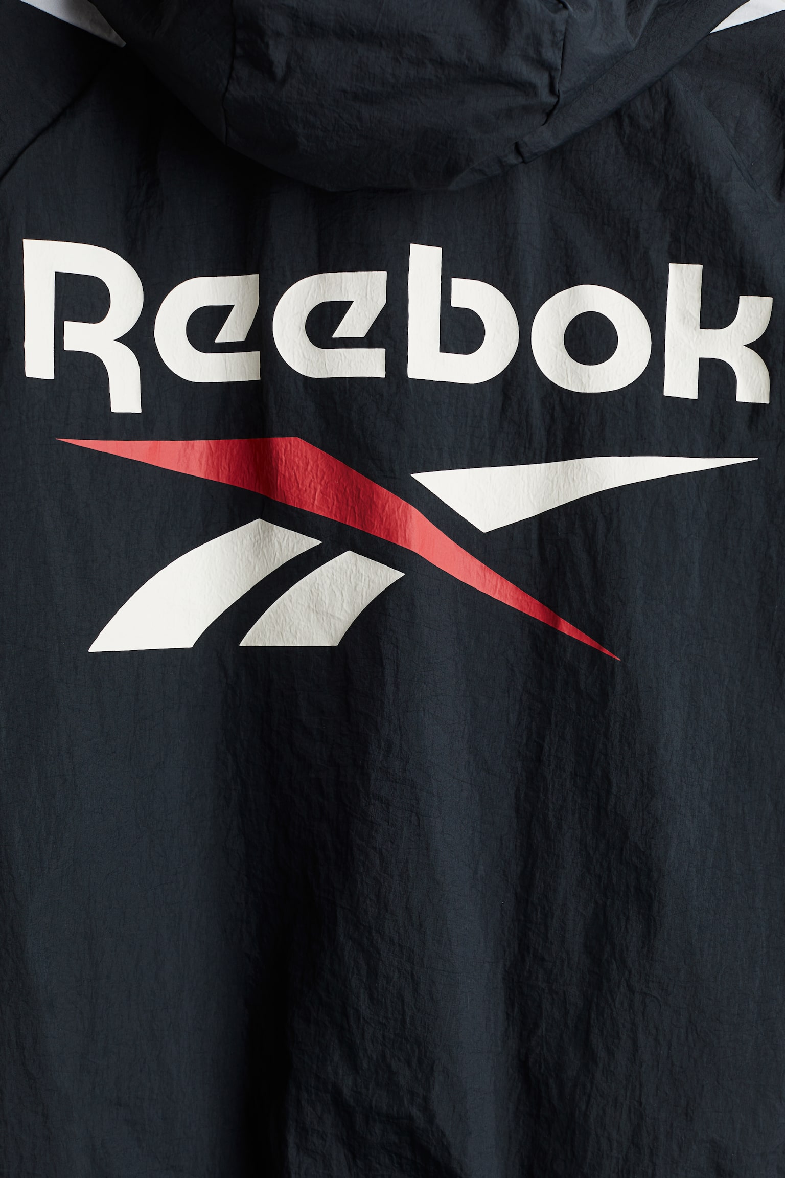 Motif-detail windbreaker - Black/Reebok - 7