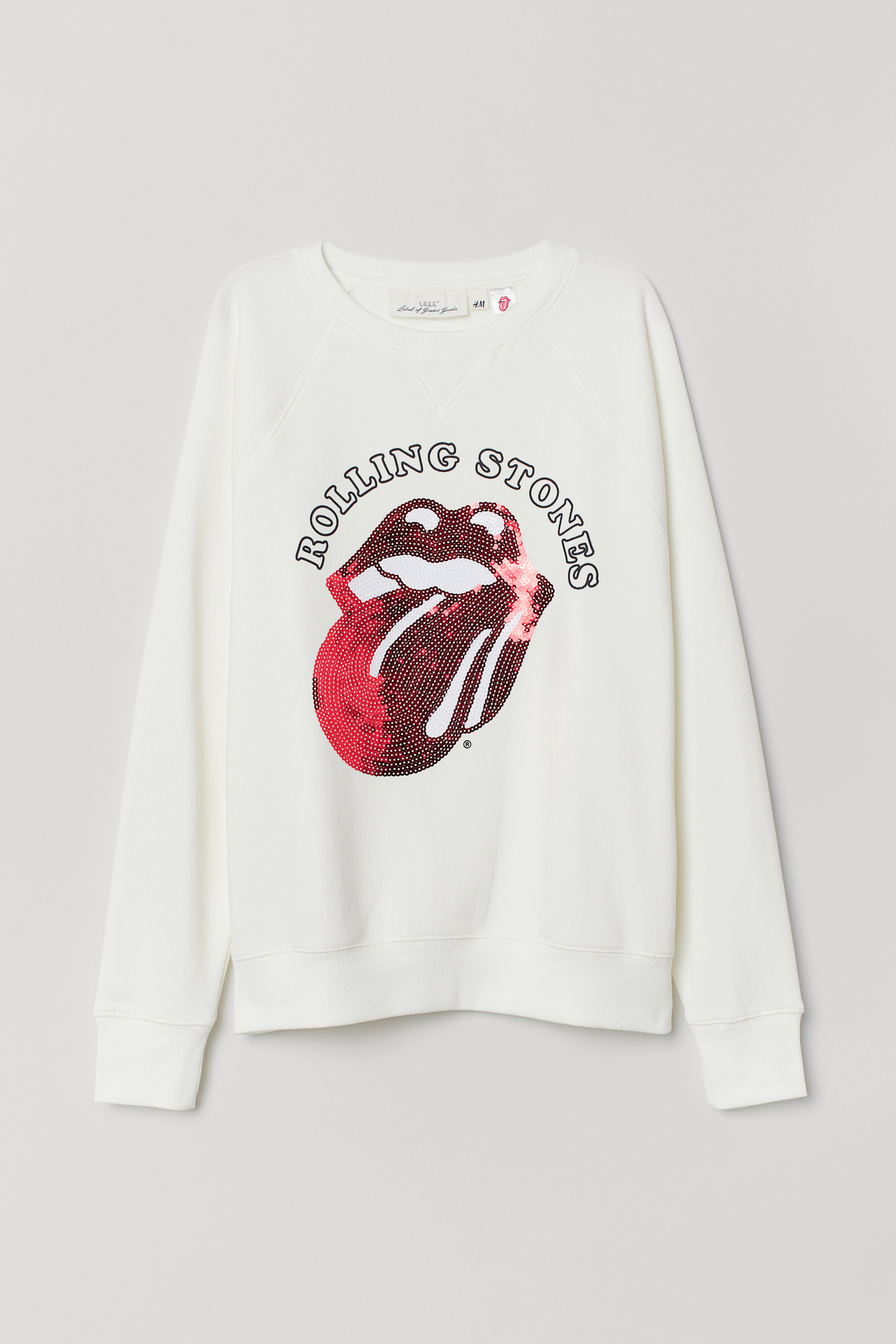 Rolling stones sequin sweatshirt sale