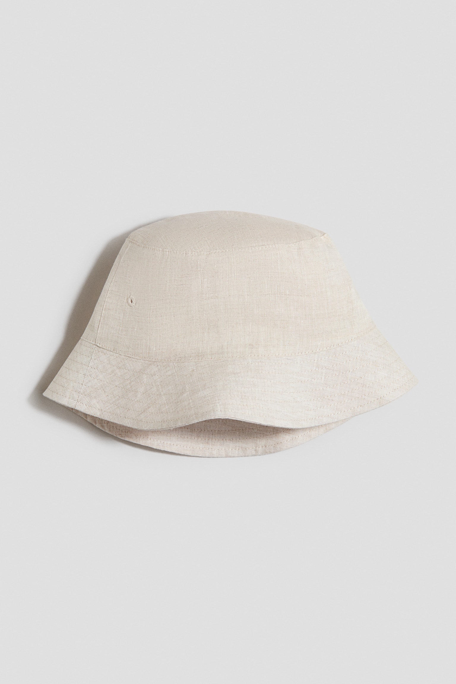 Linen Bucket Hat - Light beige