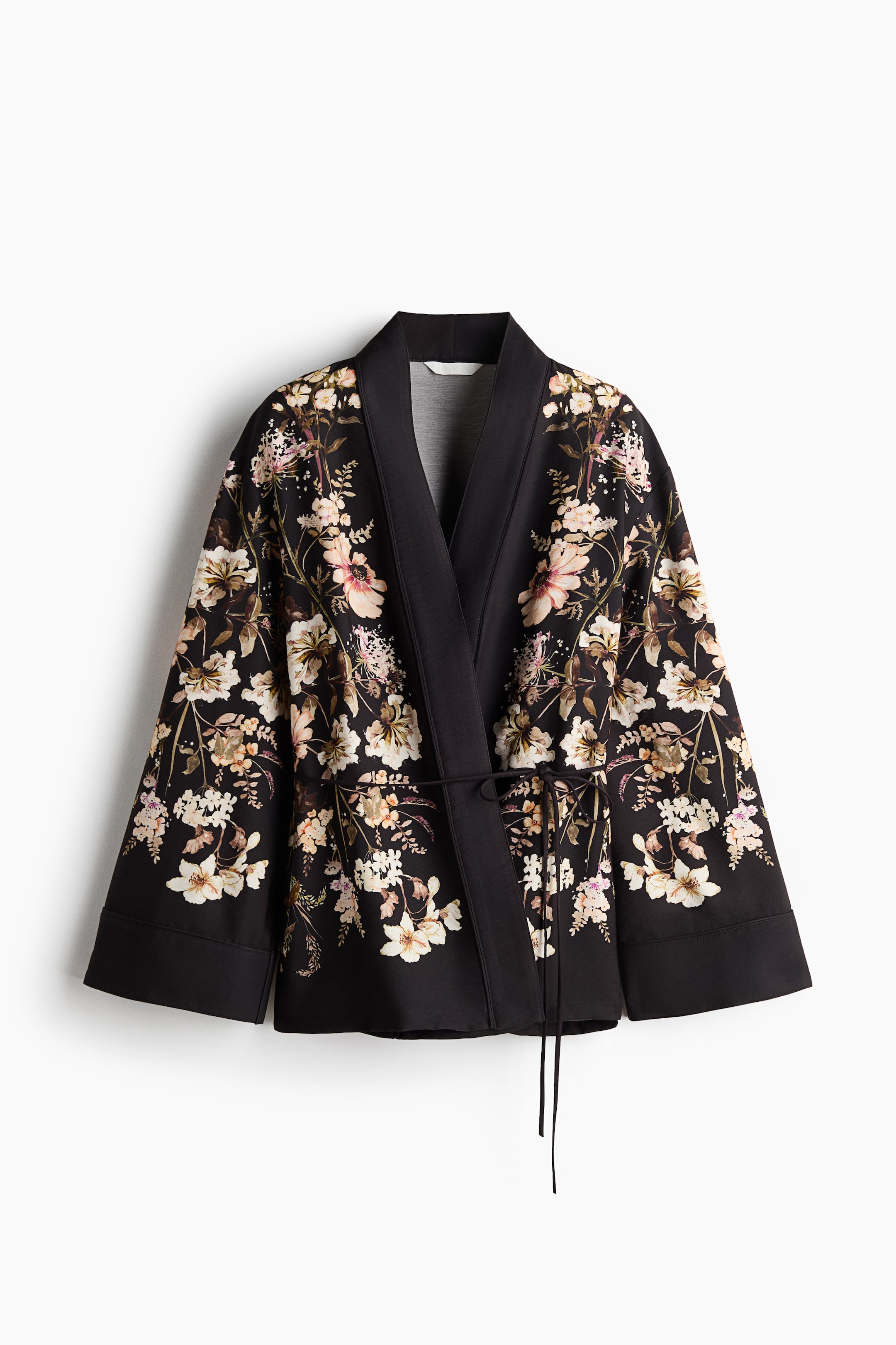 Veste en sergé avec ceinture à nouer