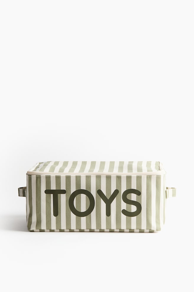Panier à jouets avec couvercle - Vert/rayé/Beige/rayé/Bleu clair/rayé/Rose clair/rayé/Gris foncé/Light beige - 1