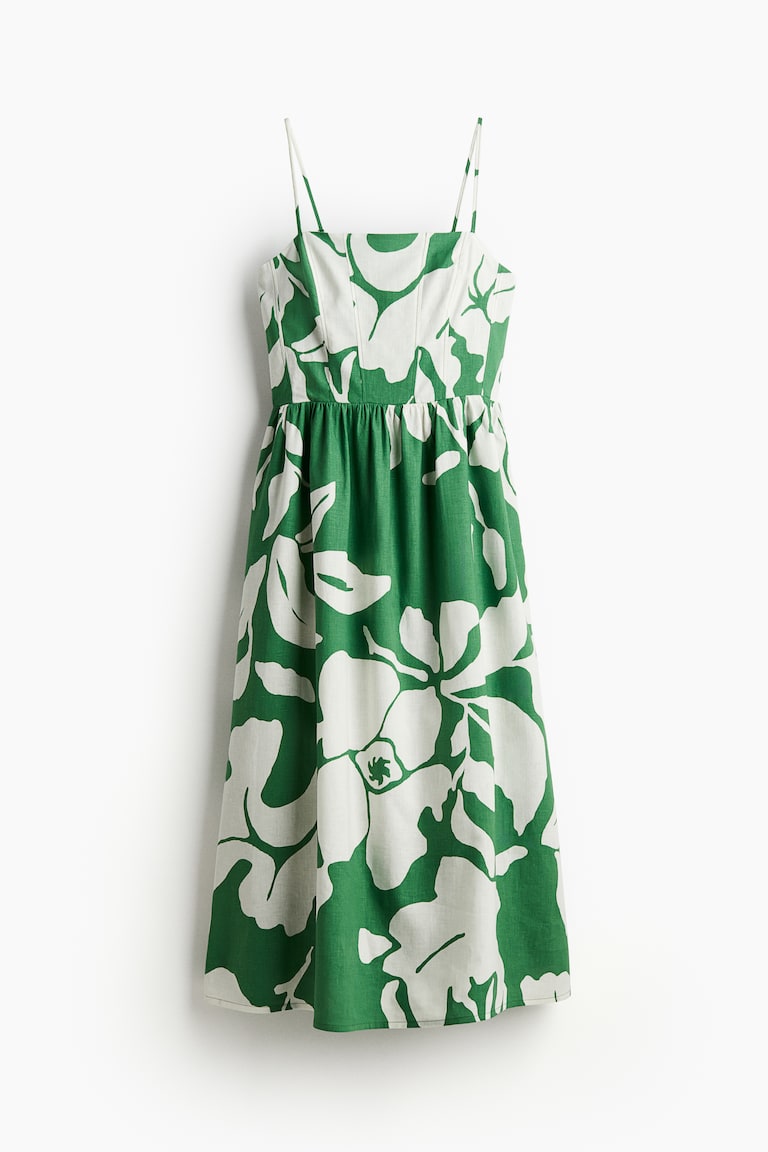 h&m green dress Rent Reformaion Casette Silk Midi Dress in Artichoke main image 0